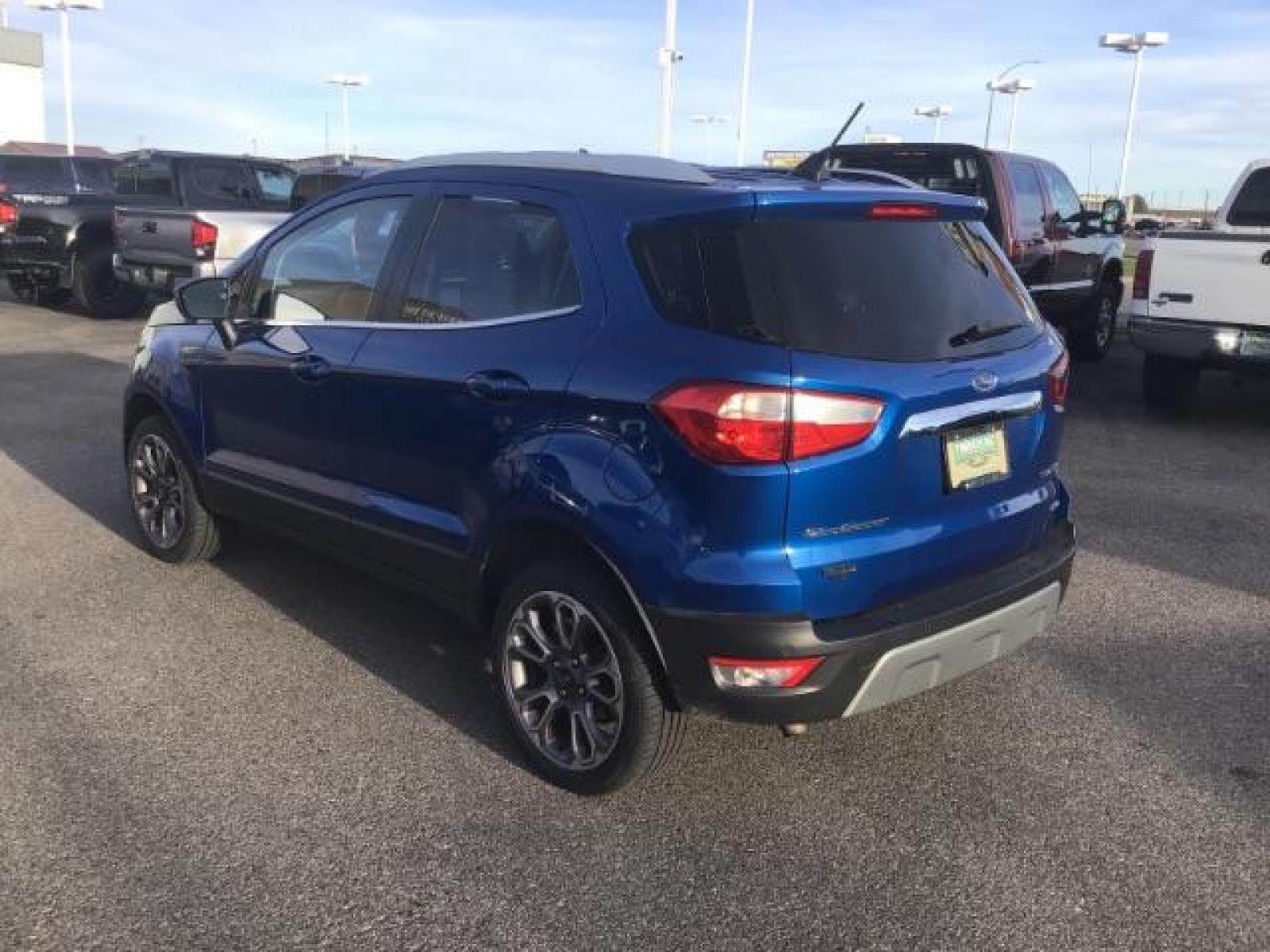 2020 Blue Candy Metallic Tinted Clearcoat /Medium Light Stone, leather Ford EcoSport Titanium AWD (MAJ6S3KL8LC) with an 2.0L L4 DOHC 16V engine, 6-Speed Automatic transmission, located at 1235 N Woodruff Ave., Idaho Falls, 83401, (208) 523-1053, 43.507172, -112.000488 - Photo #2