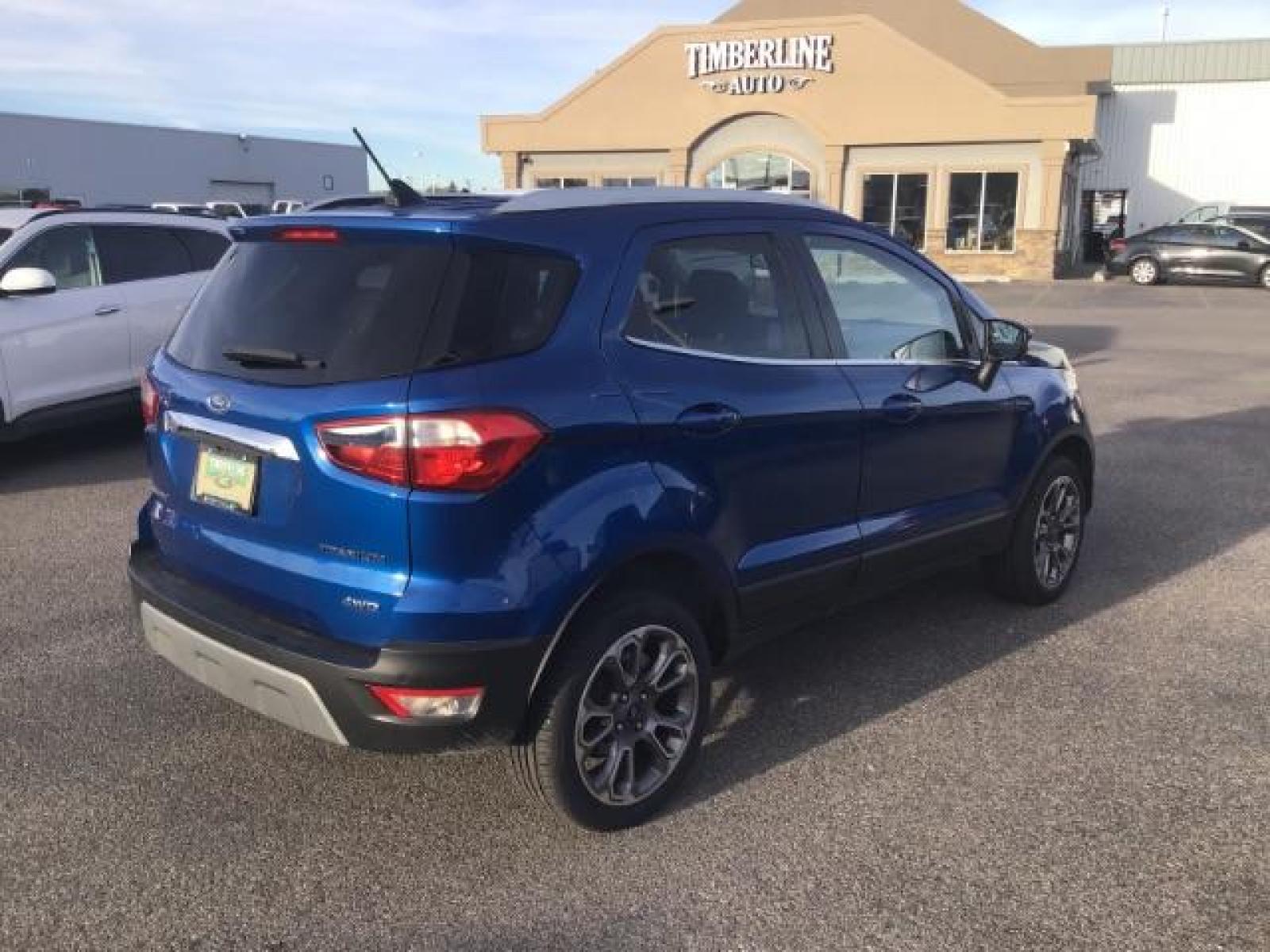 2020 Blue Candy Metallic Tinted Clearcoat /Medium Light Stone, leather Ford EcoSport Titanium AWD (MAJ6S3KL8LC) with an 2.0L L4 DOHC 16V engine, 6-Speed Automatic transmission, located at 1235 N Woodruff Ave., Idaho Falls, 83401, (208) 523-1053, 43.507172, -112.000488 - Photo #4