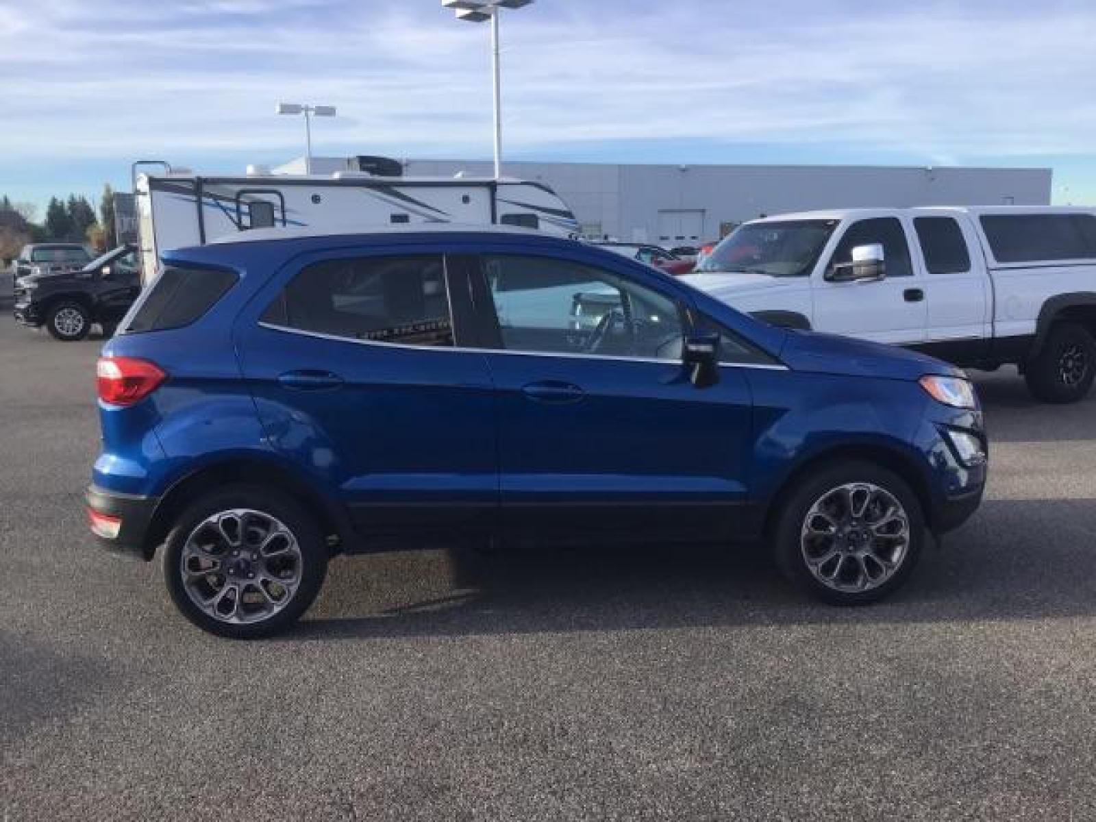2020 Blue Candy Metallic Tinted Clearcoat /Medium Light Stone, leather Ford EcoSport Titanium AWD (MAJ6S3KL8LC) with an 2.0L L4 DOHC 16V engine, 6-Speed Automatic transmission, located at 1235 N Woodruff Ave., Idaho Falls, 83401, (208) 523-1053, 43.507172, -112.000488 - Photo #5