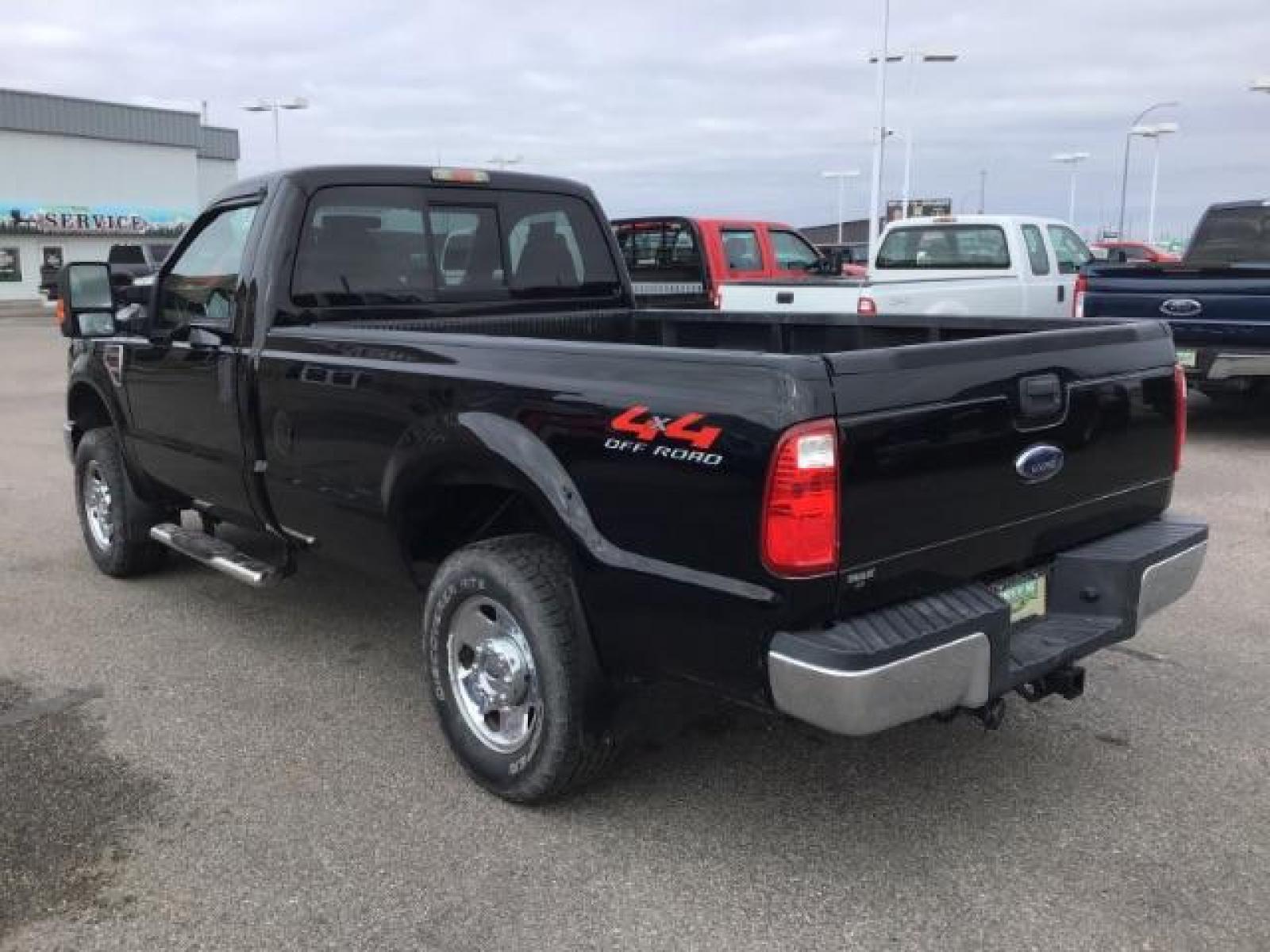 2008 Black /Medium Stone Cloth Interior Ford F-250 SD XLT 4WD (1FTSF21RX8E) with an 6.4L V8 OHV 32V TURBO DIESEL engine, 5-Speed Automatic transmission, located at 1235 N Woodruff Ave., Idaho Falls, 83401, (208) 523-1053, 43.507172, -112.000488 - This 2008 Ford F250 single cab XLT, has the 6.4L diesel motor. It has 116,000 miles. Comes with cloth interior, cruise control, power windows and locks, and it does come with a turn over ball. At Timberline Auto it is always easy to find a great deal on your next vehicle! Our experienced sales staff - Photo #2