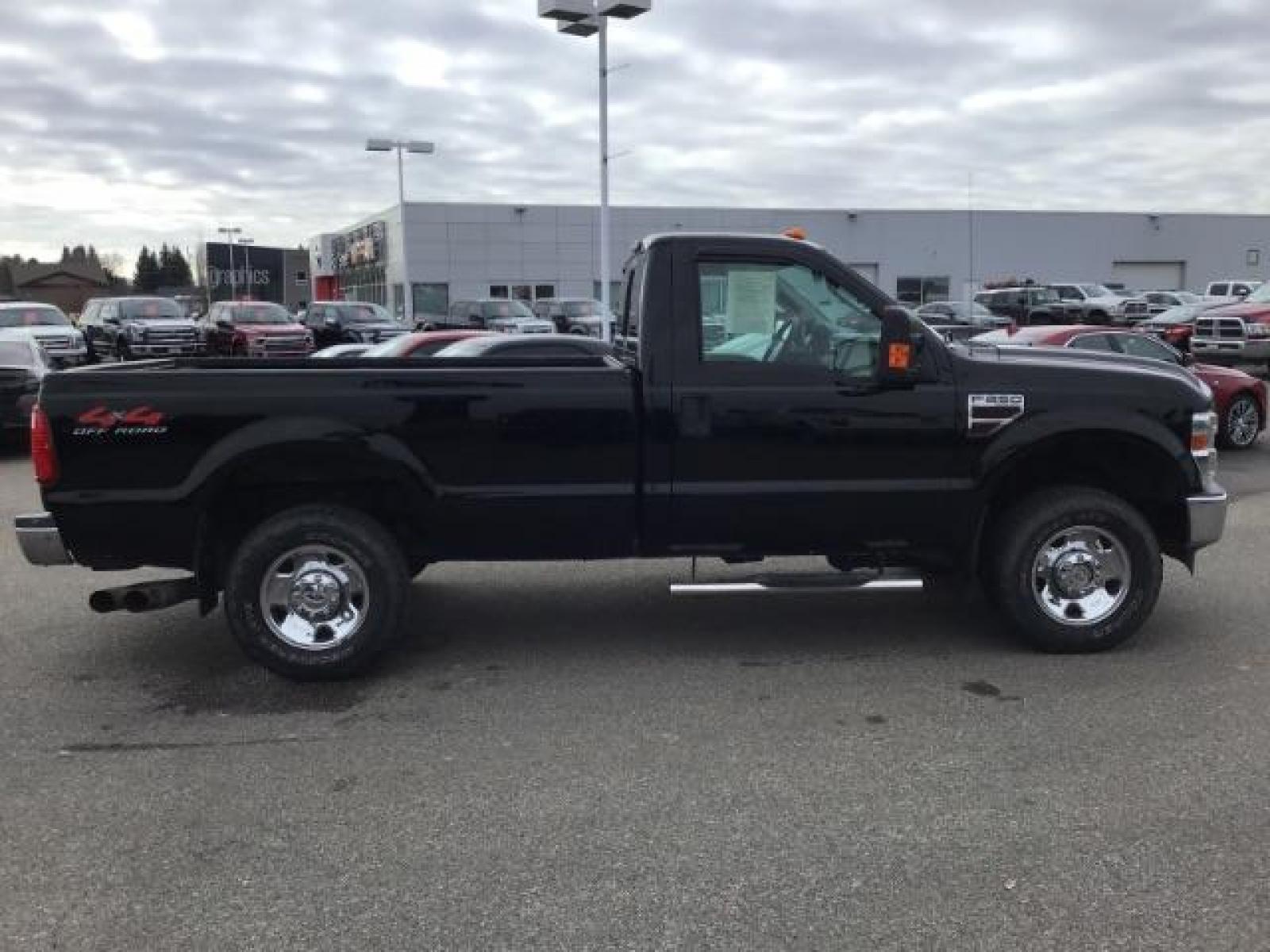 2008 Black /Medium Stone Cloth Interior Ford F-250 SD XLT 4WD (1FTSF21RX8E) with an 6.4L V8 OHV 32V TURBO DIESEL engine, 5-Speed Automatic transmission, located at 1235 N Woodruff Ave., Idaho Falls, 83401, (208) 523-1053, 43.507172, -112.000488 - This 2008 Ford F250 single cab XLT, has the 6.4L diesel motor. It has 116,000 miles. Comes with cloth interior, cruise control, power windows and locks, and it does come with a turn over ball. At Timberline Auto it is always easy to find a great deal on your next vehicle! Our experienced sales staff - Photo #5