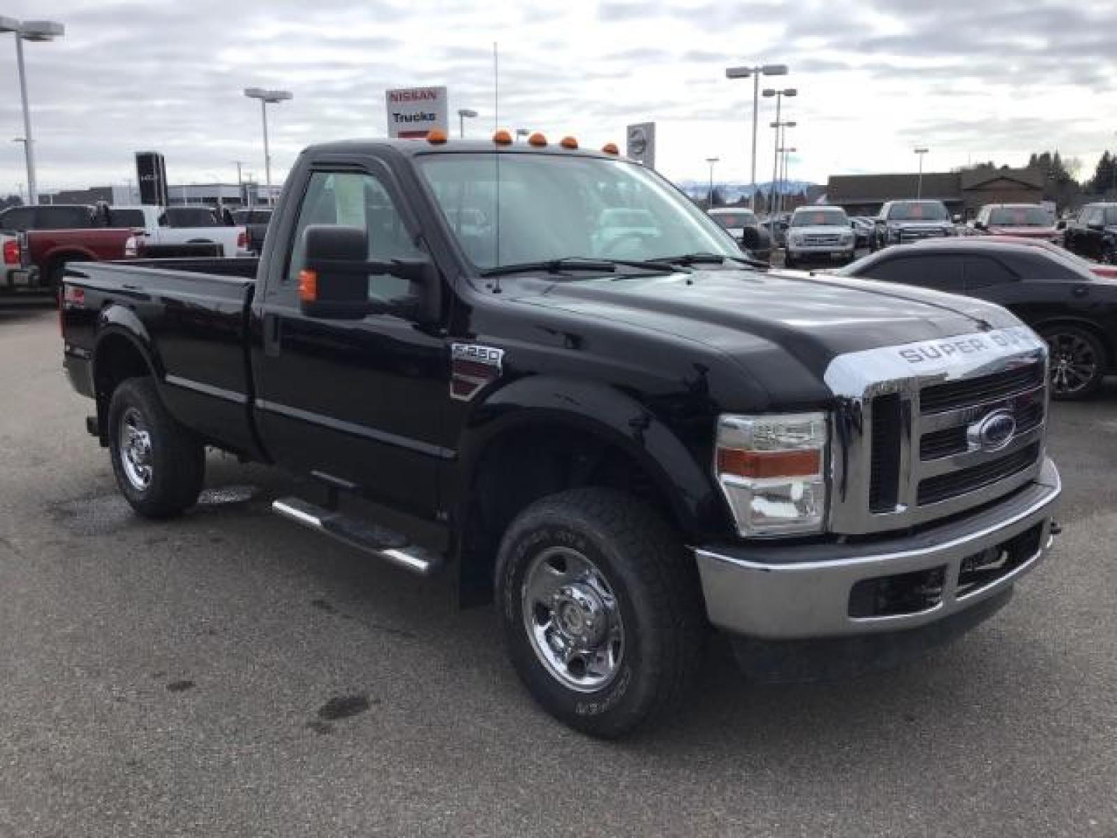 2008 Black /Medium Stone Cloth Interior Ford F-250 SD XLT 4WD (1FTSF21RX8E) with an 6.4L V8 OHV 32V TURBO DIESEL engine, 5-Speed Automatic transmission, located at 1235 N Woodruff Ave., Idaho Falls, 83401, (208) 523-1053, 43.507172, -112.000488 - This 2008 Ford F250 single cab XLT, has the 6.4L diesel motor. It has 116,000 miles. Comes with cloth interior, cruise control, power windows and locks, and it does come with a turn over ball. At Timberline Auto it is always easy to find a great deal on your next vehicle! Our experienced sales staff - Photo #6