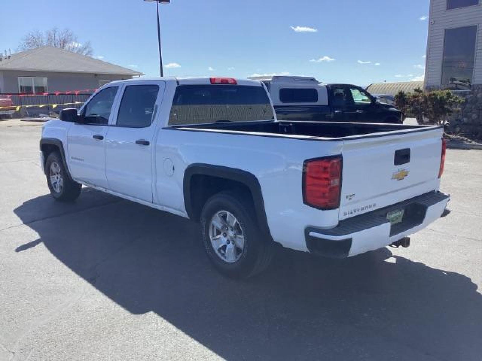 2014 Summit White /Jet Black/Dark Ash Chevrolet Silverado 1500 Work Truck 1WT Crew Cab Long Box 4WD (3GCUKPEC9EG) with an 5.3L V8 OHV 16V engine, 6-Speed Automatic transmission, located at 1235 N Woodruff Ave., Idaho Falls, 83401, (208) 523-1053, 43.507172, -112.000488 - Photo #2