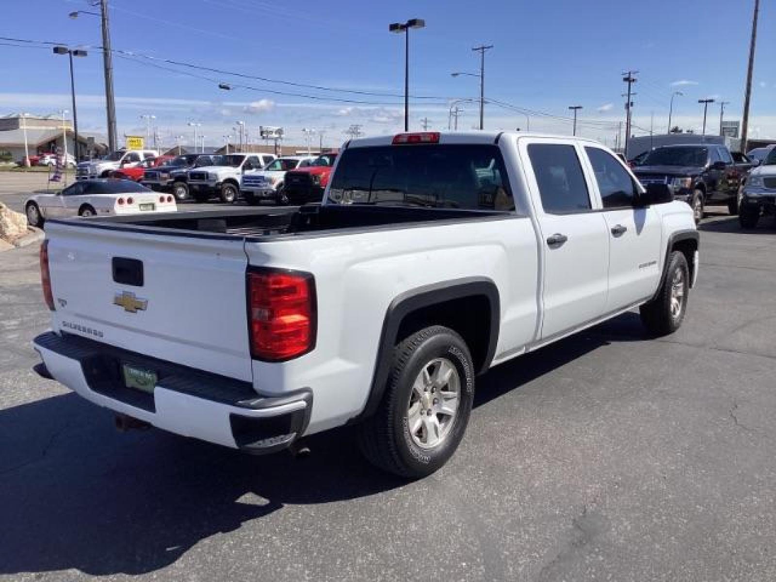 2014 Summit White /Jet Black/Dark Ash Chevrolet Silverado 1500 Work Truck 1WT Crew Cab Long Box 4WD (3GCUKPEC9EG) with an 5.3L V8 OHV 16V engine, 6-Speed Automatic transmission, located at 1235 N Woodruff Ave., Idaho Falls, 83401, (208) 523-1053, 43.507172, -112.000488 - Photo #4