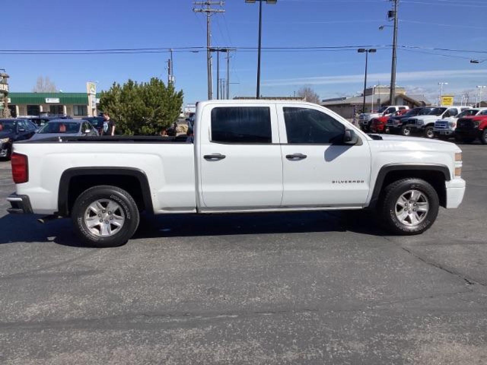 2014 Summit White /Jet Black/Dark Ash Chevrolet Silverado 1500 Work Truck 1WT Crew Cab Long Box 4WD (3GCUKPEC9EG) with an 5.3L V8 OHV 16V engine, 6-Speed Automatic transmission, located at 1235 N Woodruff Ave., Idaho Falls, 83401, (208) 523-1053, 43.507172, -112.000488 - Photo #5