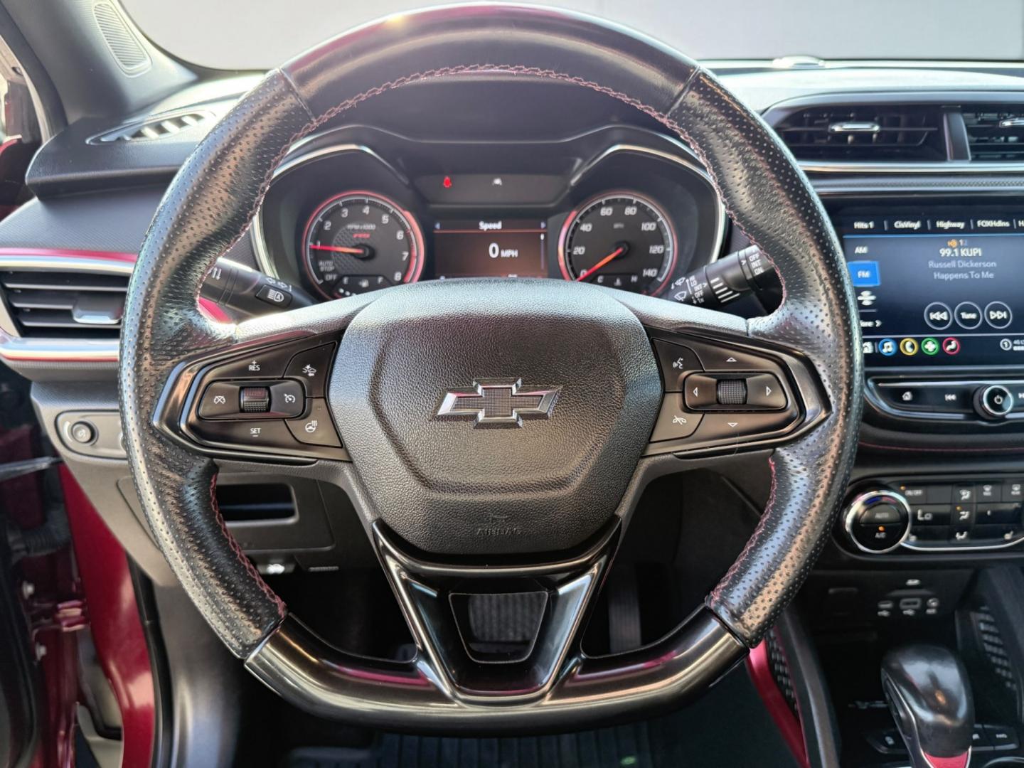 2023 Crimson Metallic /Jet Black w/Red Accents Chevrolet TrailBlazer RS (KL79MUSL8PB) with an 3 Cyl, 1.3L engine, 9-speed automatic transmission, located at 1175 N Woodruff Ave, Idaho Falls, ID, 83401, 43.506901, -111.999657 - <b>Vehicle Details</b><br>Pre-owned 2023 Chevrolet TrailBlazer RS AWD in Idaho Falls, ID delivers bold style, confident traction, and modern comfort in a versatile compact SUV package. Powered by a 3-cylinder, 1.3L gasoline engine, this Chevrolet TrailBlazer RS is designed for responsive performance- Photo#14
