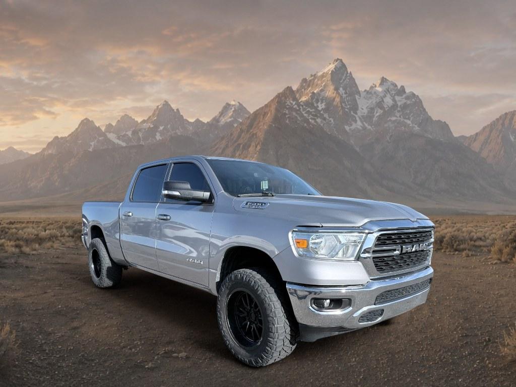 2022 Billet Silver Metallic Clearcoat /Diesel Gray/Black Ram 1500 Big Horn (1C6SRFMTXNN) with an V8, 5.7L engine, 8-speed automatic transmission, located at 1175 N Woodruff Ave, Idaho Falls, ID, 83401, 43.506901, -111.999657 - <b>Vehicle Details</b><br>For sale in Idaho Falls, ID, this pre-owned 2022 Ram 1500 Big Horn delivers the strength, capability, and comfort today's truck shoppers want. Powered by a robust V8, 5.7L Gasoline engine and equipped with 4WD, this Ram 1500 is built to handle demanding workdays, weekend to- Photo#6