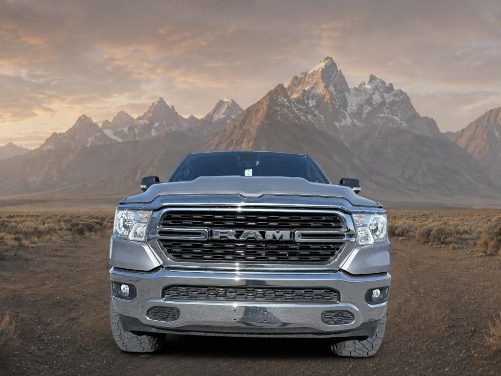 2022 Billet Silver Metallic Clearcoat /Diesel Gray/Black Ram 1500 Big Horn (1C6SRFMTXNN) with an V8, 5.7L engine, 8-speed automatic transmission, located at 1175 N Woodruff Ave, Idaho Falls, ID, 83401, 43.506901, -111.999657 - <b>Vehicle Details</b><br>For sale in Idaho Falls, ID, this pre-owned 2022 Ram 1500 Big Horn delivers the strength, capability, and comfort today's truck shoppers want. Powered by a robust V8, 5.7L Gasoline engine and equipped with 4WD, this Ram 1500 is built to handle demanding workdays, weekend to- Photo#7
