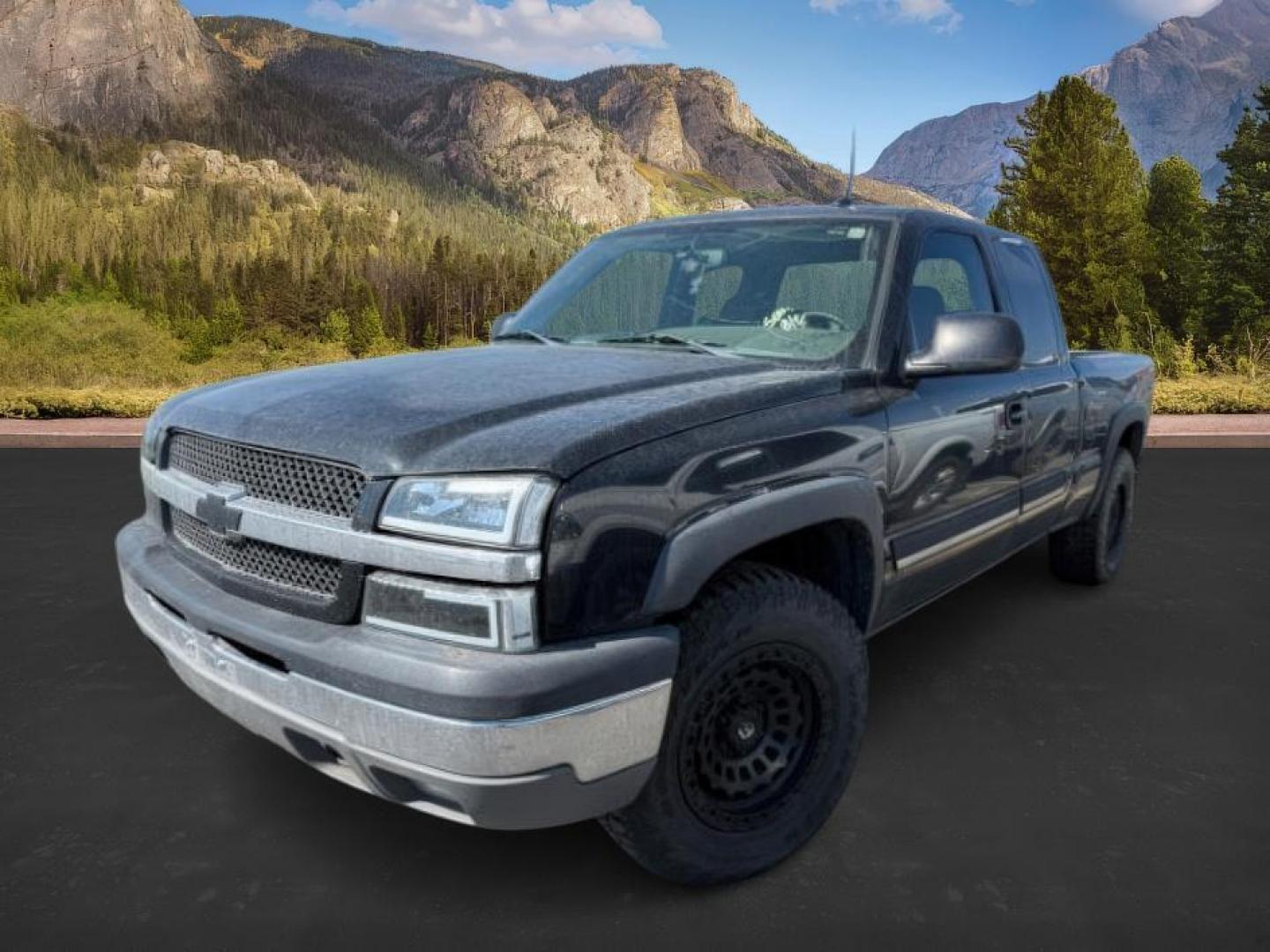 2004 BLACK /Dark Charcoal Cloth Interior Chevrolet Silverado 1500 (1GCEK19T54E) with an 53L V8 OHV 16V engine, Automatic transmission, located at 1175 N Woodruff Ave, Idaho Falls, ID, 83401, 43.506901, -111.999657 - At Timberline Auto, finding a great deal on your next vehicle is always easy! Our experienced sales staff's goal is to help find you the right vehicle at the right price! Our knowledgeable finance department has options for almost any credit score. We offer extended service contract options to prote - Photo#0