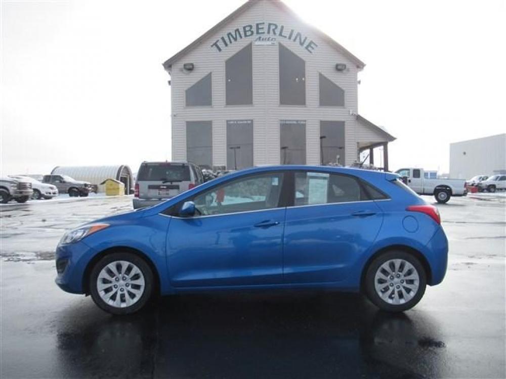2017 BLUE /BLACK HYUNDAI ELANTRA GT (KMHD35LH3HU) with an 4 engine, Automatic transmission, located at 1580 E Lincoln Rd, Idaho Falls, ID, 83401, (208) 523-4000, 0.000000, 0.000000 - This is a sporty lookin, fun, zip around GT hatchback! Great blue exterior color with great tread on the tires. Inviting cloth interior. Automatic transmission with manual mode for when you're feeling like it's time to punch it. Steering wheel controls and good AC / heat. Plenty of trunk space. You' - Photo #1
