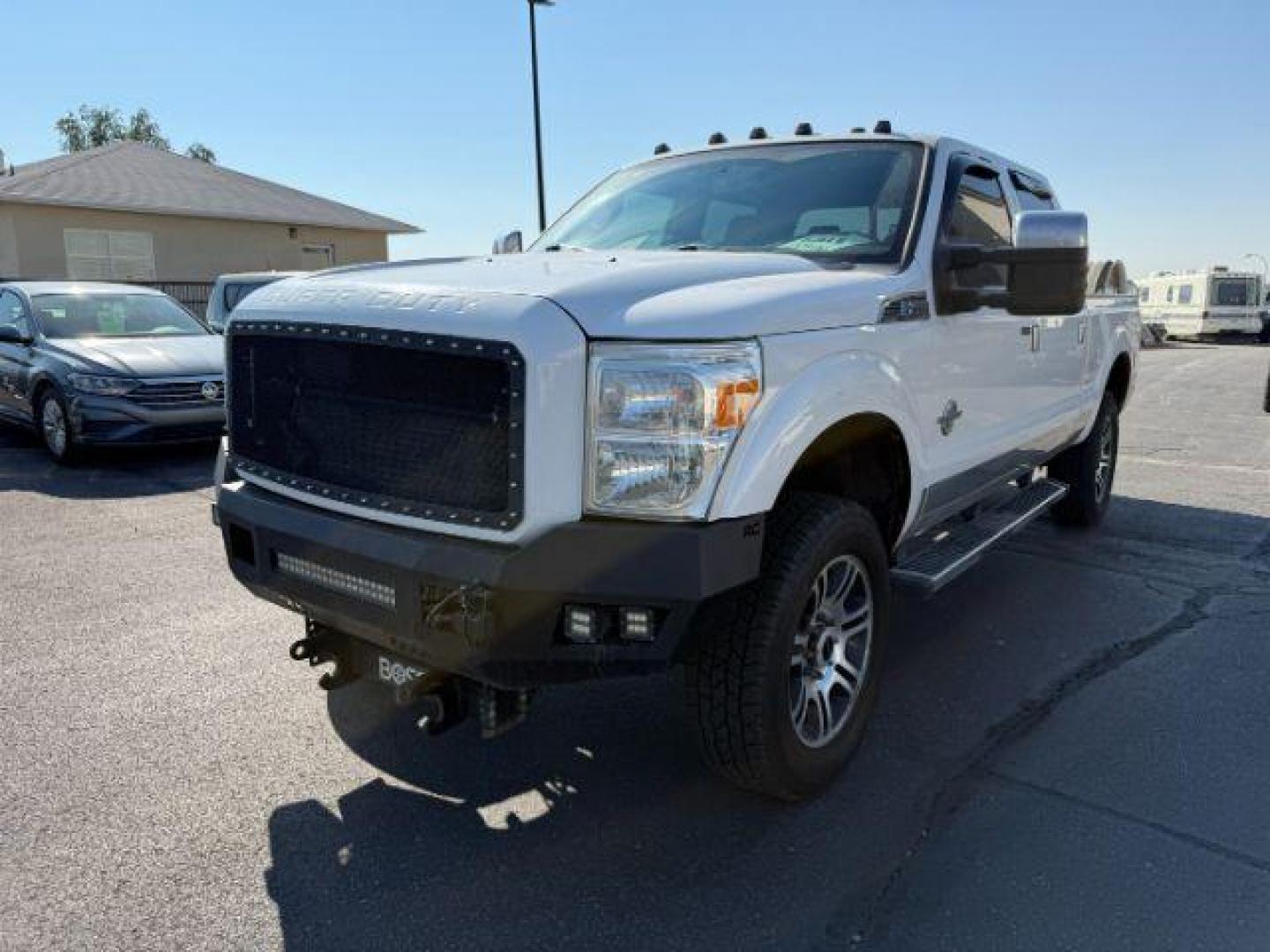 2014 WHITE /BROWN LEATHER Ford F350 (1FT8W3BT4EE) with an 67L engine, Automatic transmission, located at 1175 N Woodruff Ave, Idaho Falls, ID, 83401, 43.506901, -111.999657 - Photo#19