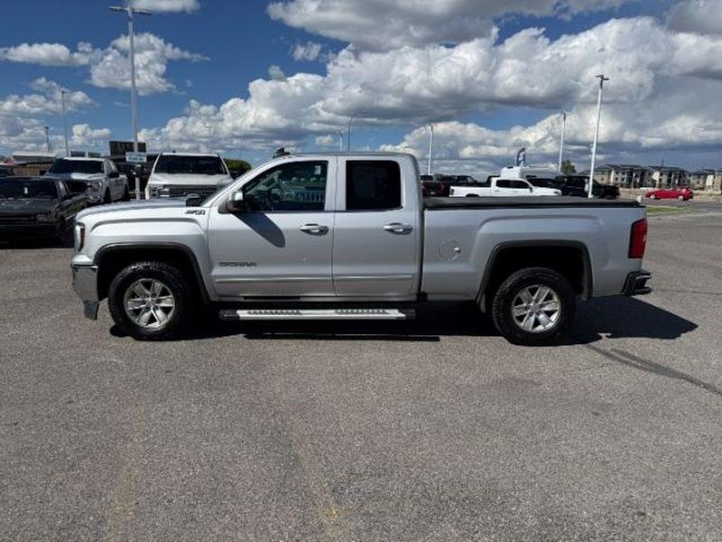 2018 Quicksilver Metallic /Jet Black GMC Sierra SLE (1GTV2MEC6JZ) with an V8, 5.3L engine, 6-speed automatic transmission, located at 1175 N Woodruff Ave, Idaho Falls, ID, 83401, 43.506901, -111.999657 - <b>Vehicle Details</b><br>Get ready to take command of the road in this rugged and refined pre-owned 2018 GMC Sierra 1500 SLE 4WD, now available in Idaho Falls, ID. Powered by a strong V8, 5.3L gasoline engine, this GMC Sierra delivers the capability, confidence, and performance drivers want in a fu- Photo#1