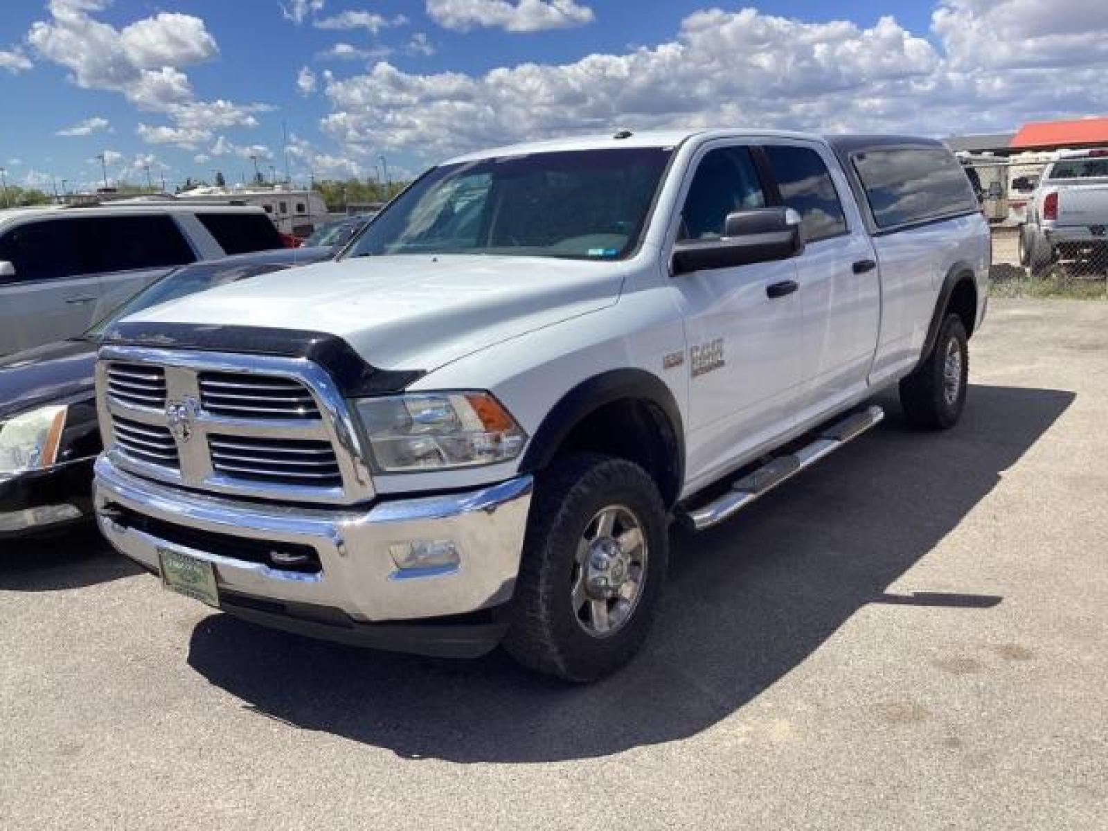 2013 Bright White Clearcoat /Diesel Gray/Black RAM 2500 SLT Crew Cab LWB 4WD (3C6TR5JT9DG) with an 5.7L V8 OHV 16V engine, 6-Speed Automatic transmission, located at 1235 N Woodruff Ave., Idaho Falls, 83401, (208) 523-1053, 43.507172, -112.000488 - New Inventory. Going thru service and inspection. Call for more pictures. At Timberline Auto it is always easy to find a great deal on your next vehicle! Our experienced sales staff can help find the right vehicle that will fit your needs. Our knowledgeable finance department has options for almost - Photo #0