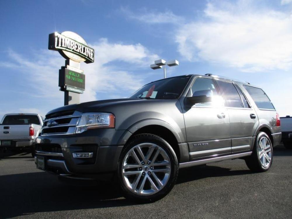 2015 GRAY /BLACK FORD EXPEDITION PLATINUM (1FMJU1MT5FE) with an 6 engine, Automatic transmission, located at 1580 E Lincoln Rd, Idaho Falls, ID, 83401, (208) 523-4000, 0.000000, 0.000000 - 3.5L ECOBOOST- 4WD- FULL SIZED SUV- DRIVEN 75,722 MILES- LEATHER INTERIOR. At Timberline Auto it is always easy to find a great deal for a great vehicle. We pride ourselves on our ability to go the extra mile. With our exprerienced sales team we will be able to find you the right rig here on ou - Photo #2