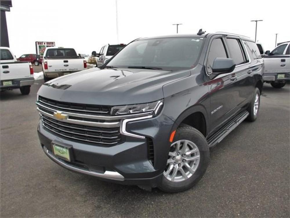 2021 GRAY /BLACK CHEVROLET SUBURBAN LT (1GNSKCKDXMR) with an 8 engine, Automatic transmission, located at 1580 E Lincoln Rd, Idaho Falls, ID, 83401, (208) 523-4000, 0.000000, 0.000000 - 5.3L VORTEC- 4WD- FULL SIZED SUV- 3RD ROW SEATING- DRIVEN 24,180 MILES- LEATHER INTERIOR. At Timberline Auto it is always easy to find a great deal for a great vehicle. We pride ourselves on our ability to go the extra mile. With our exprerienced sales team we will be able to find you the righ - Photo #1