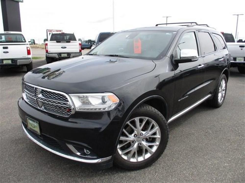 2014 BLACK /BLACK DODGE DURANGO CITADEL (1C4RDJEG0EC) with an 6 engine, Automatic transmission, located at 1580 E Lincoln Rd, Idaho Falls, ID, 83401, (208) 523-4000, 0.000000, 0.000000 - 3.6L V6- AWD- 3RD ROW SEATING- DRIVEN 131,039 MILES- LEATHER INTERIOR. At Timberline Auto it is always easy to find a great deal for a great vehicle. We pride ourselves on our ability to go the extra mile. With our exprerienced sales team we will be able to find you the right rig here on our lo - Photo #1