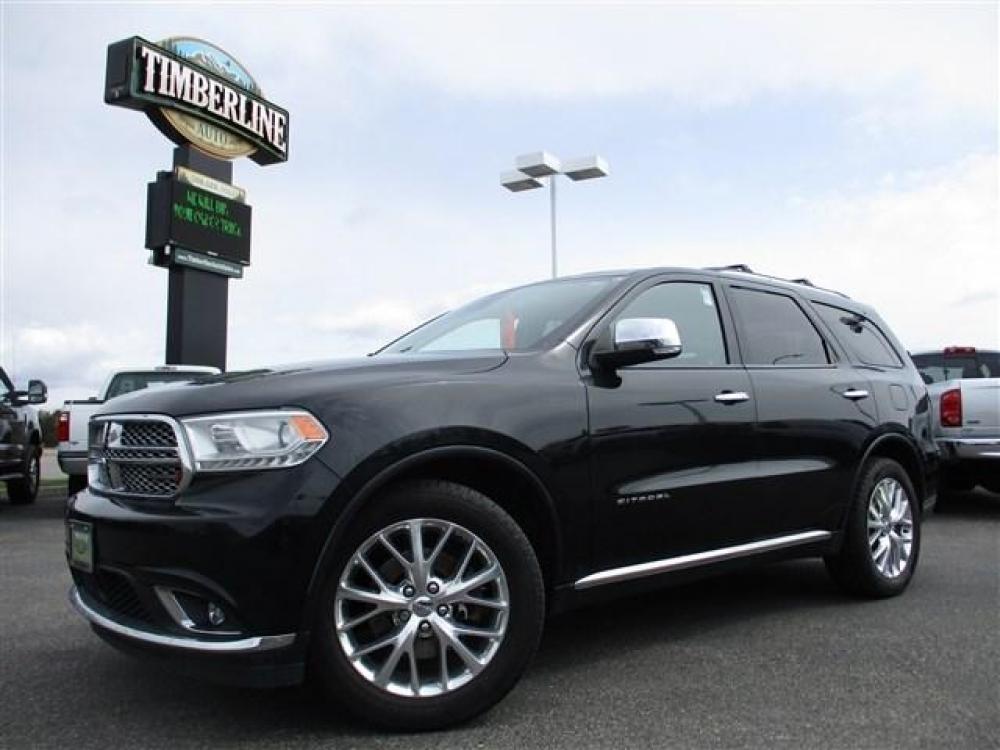 2014 BLACK /BLACK DODGE DURANGO CITADEL (1C4RDJEG0EC) with an 6 engine, Automatic transmission, located at 1580 E Lincoln Rd, Idaho Falls, ID, 83401, (208) 523-4000, 0.000000, 0.000000 - 3.6L V6- AWD- 3RD ROW SEATING- DRIVEN 131,039 MILES- LEATHER INTERIOR. At Timberline Auto it is always easy to find a great deal for a great vehicle. We pride ourselves on our ability to go the extra mile. With our exprerienced sales team we will be able to find you the right rig here on our lo - Photo #2