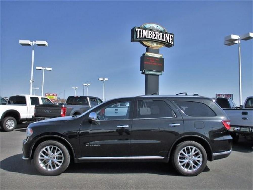 2014 BLACK /BLACK DODGE DURANGO CITADEL (1C4RDJEG0EC) with an 6 engine, Automatic transmission, located at 1580 E Lincoln Rd, Idaho Falls, ID, 83401, (208) 523-4000, 0.000000, 0.000000 - 3.6L V6- AWD- 3RD ROW SEATING- DRIVEN 131,039 MILES- LEATHER INTERIOR. At Timberline Auto it is always easy to find a great deal for a great vehicle. We pride ourselves on our ability to go the extra mile. With our exprerienced sales team we will be able to find you the right rig here on our lo - Photo #3