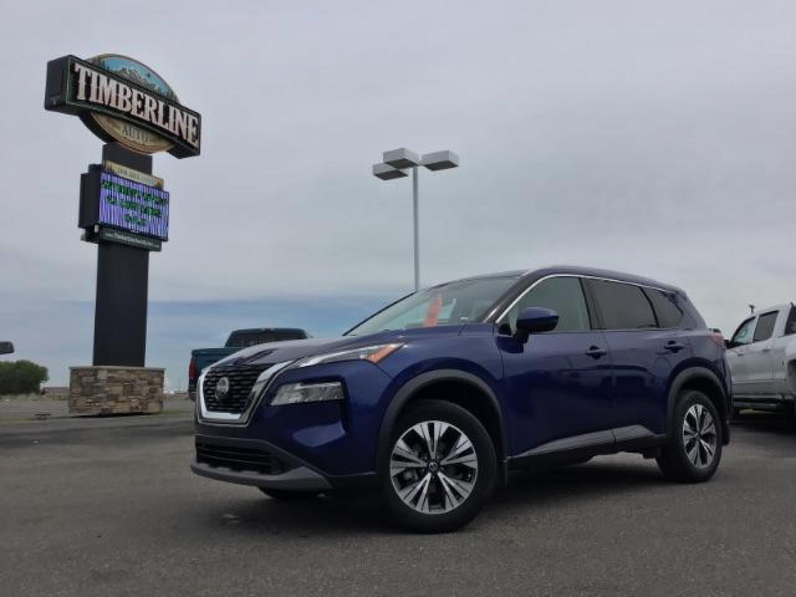 2021 Caspian Blue Metallic /Gray Nissan Rogue SV (5N1AT3BA7MC) with an 2.5L L4 DOHC 16V engine, Automatic transmission, located at 1235 N Woodruff Ave., Idaho Falls, 83401, (208) 523-1053, 43.507172, -112.000488 - Here is your chance at a late model, low mile, clean pre-owned Nissan Rogue with a lot of driver safety and comfort options! These cars can get up to 27 mpg in town and 35 mpg on the highway! Come see us today and take this SUV for a hassle-free test drive to see if it'll fit all your needs! At timb - Photo #0