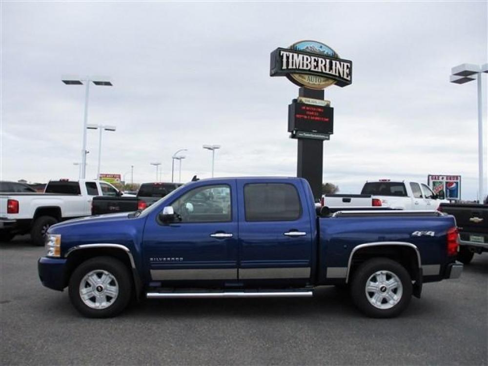 2010 BLUE /BLACK CHEVROLET SILVERADO 1500 LTZ (3GCRKTE25AG) with an 8 engine, Automatic transmission, located at 1580 E Lincoln Rd, Idaho Falls, ID, 83401, (208) 523-4000, 0.000000, 0.000000 - 6.2L V8- 4WD- CREW CAB- SHORT BED- DRIVEN MILES- LEATHER INTERIOR. At Timberline Auto it is always easy to find a great deal for a great vehicle. We pride ourselves on our ability to go the extra mile. With our exprerienced sales team we will be able to find you the right rig here on our lot - Photo #3