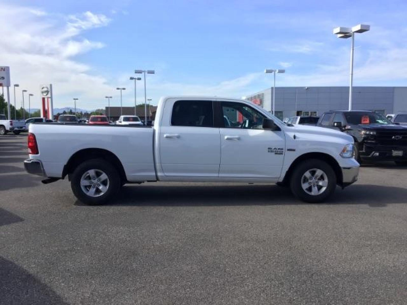 2019 Bright White Clear Coat /Black/Diesel Gray, cloth RAM 1500 Classic Tradesman Crew Cab LWB 4WD (1C6RR7TT0KS) with an 5.7L V8 OHV 16V engine, 8-Speed Automatic transmission, located at 1235 N Woodruff Ave., Idaho Falls, 83401, (208) 523-1053, 43.507172, -112.000488 - Here's a vehicle that has all of the modern mechanical features without all the fancy bells and whistles on the inside. The Classic trim package offers manual adjustable seating, a smaller info-tainment screen, but still has power windows and locks. The 5.7L V8 HEMI engine offers up to 7,500 max tow - Photo #6