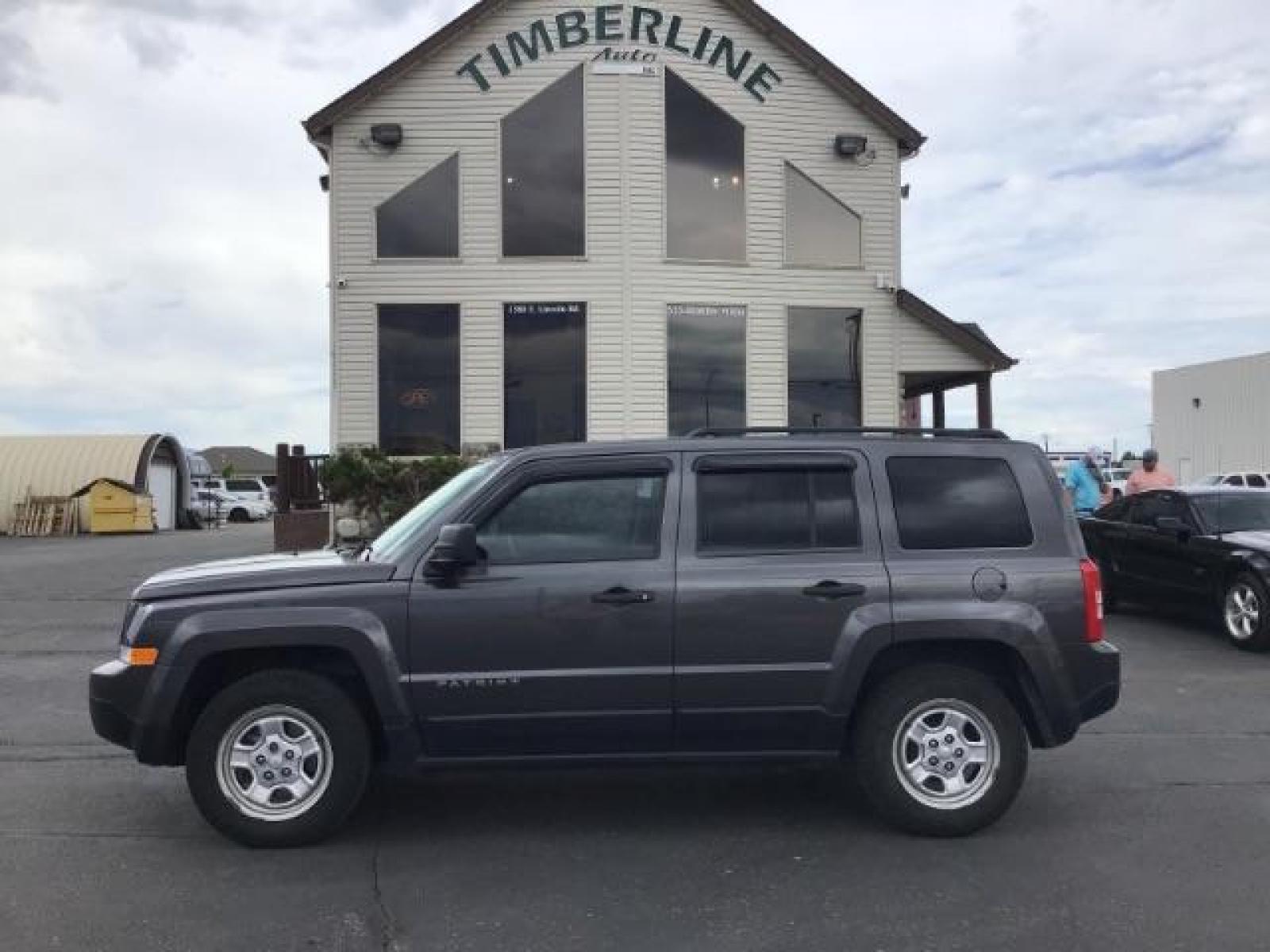 2017 GREY /GREY Jeep Patriot Sport 2WD (1C4NJPBA4HD) with an 2.0L L4 DOHC 16V engine, Continuously Variable Transmission | 5-Speed Manua transmission, located at 1235 N Woodruff Ave., Idaho Falls, 83401, (208) 523-1053, 43.507172, -112.000488 - It only has 54,560 miles. FWD, cruise control , AM/FM CD Player. AC blows cold. 2.0 4 cyl. MPG 22 city / 26 hwy At Timberline Auto it is always easy to find a great deal on your next vehicle! Our experienced sales staff can help find the right vehicle will fit your needs. Our knowledgeable finance d - Photo #1