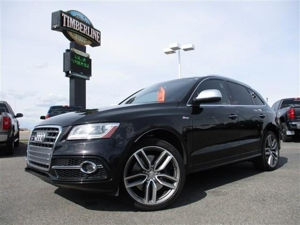 2015 BLACK /BLACK AUDI SQ5 PRESTIGE (WA1VGAFP9FA) with an 6 engine, Automatic transmission, located at 1580 E Lincoln Rd, Idaho Falls, ID, 83401, (208) 523-4000, 0.000000, 0.000000 - Supercharged 3.0L V6- AWD- WAGON- DRIVEN 69,045 MILES- LEATHER INTERIOR. At Timberline Auto it is always easy to find a great deal for a great vehicle. We pride ourselves on our ability to go the extra mile. With our exprerienced sales team we will be able to find you the right rig here on our - Photo #0