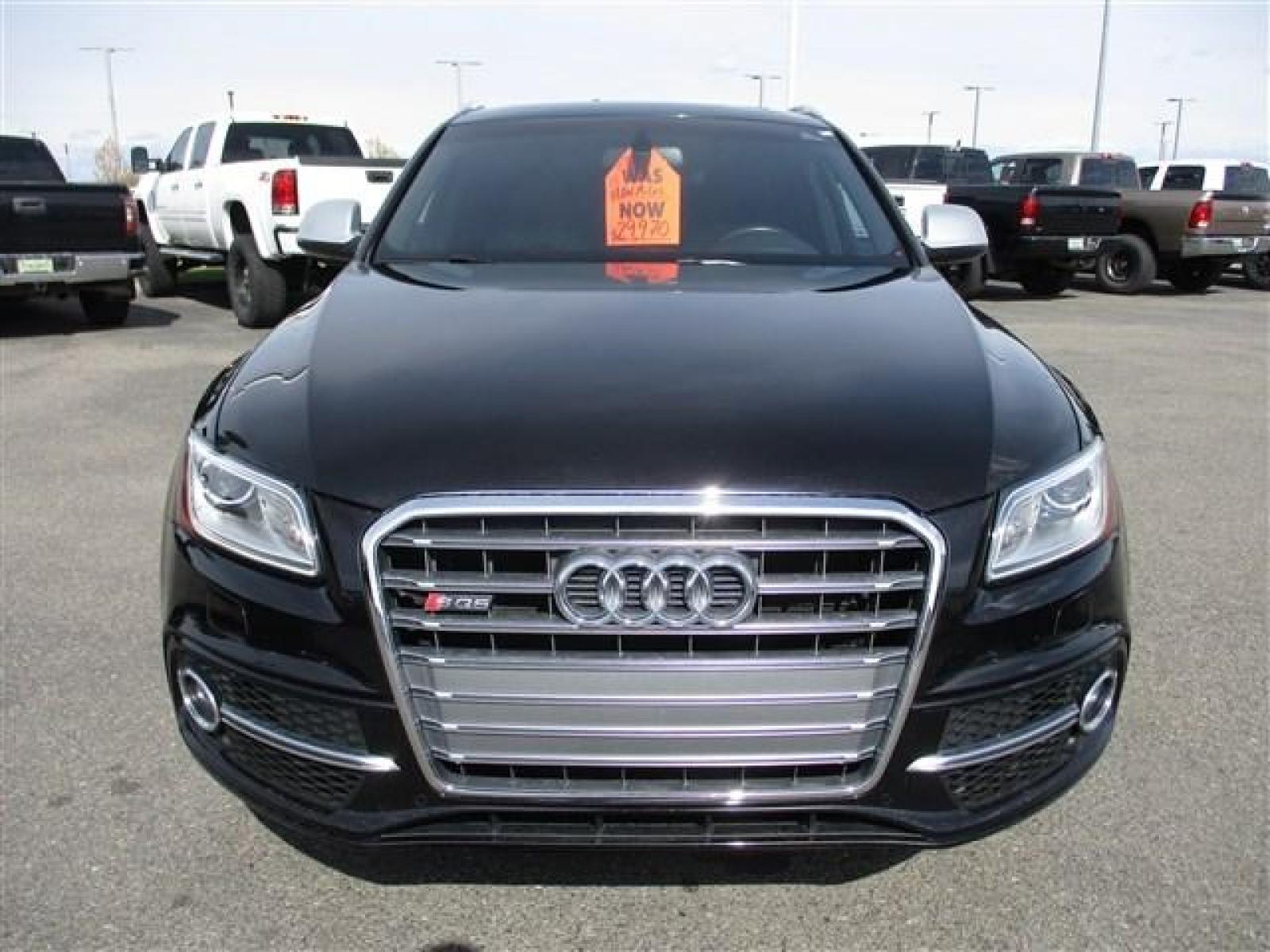 2015 BLACK /BLACK AUDI SQ5 PRESTIGE (WA1VGAFP9FA) with an 6 engine, Automatic transmission, located at 1580 E Lincoln Rd, Idaho Falls, ID, 83401, (208) 523-4000, 0.000000, 0.000000 - 4.7 SECOND 0-60 TIME. 354 HORSEPOWER. 8 SPEED AUTOMATIC TRANSMISSION. FACTORY 20 INCH AUDI SPORT RIMS WRAPPED IN PIRELLI TIRES. BODY AND PAINT ARE IN AMAZING CONDITION. THE PAINT IS A TRI-COAT BLACK WITH FLAKES OF BLUE, PURPLE, AND GREEN (MUST SEE IN PERSON). INSIDE THE CAR YOU'LL FIND SUADE CENTERS - Photo #9