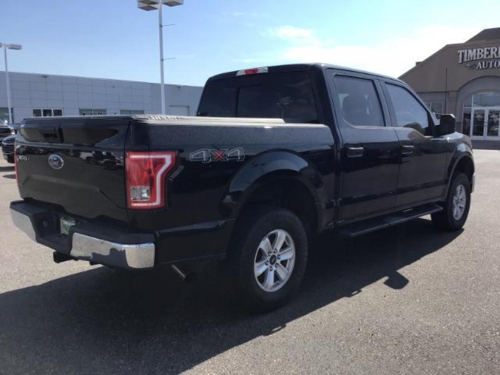 2017 Shadow Black /Medium Earth Gray, cloth Ford F-150 XLT SuperCrew 5.5-ft. Bed 4WD (1FTEW1EGXHF) with an 3.5L V6 TURBO engine, 6-Speed Automatic transmission, located at 1235 N Woodruff Ave., Idaho Falls, 83401, (208) 523-1053, 43.507172, -112.000488 - MotorTrend states this pickup has the abilities to achieve 18-25 MPG!! Body and paint are in amazing condition! Interior has no tears and nothing missing. Has the factory Ford running boards. Comes with a soft top tonneua cover, spray-in bedliner, and full sized rubber floor mats to protect the carp - Photo #5