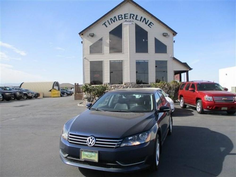 2014 BLUE VOLKSWAGEN PASSAT SE (1VWBT7A35EC) with an 4 engine, 5 Speed Manual transmission, located at 1580 E Lincoln Rd, Idaho Falls, ID, 83401, (208) 523-4000, 0.000000, 0.000000 - Photo #0