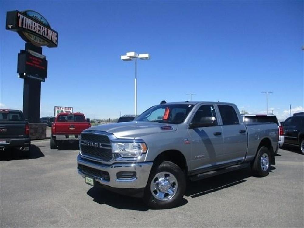 2021 SILVER /GREY RAM 3500 TRADESMAN (3C63R3CLXMG) with an 6 engine, Automatic transmission, located at 1580 E Lincoln Rd, Idaho Falls, ID, 83401, (208) 523-4000, 0.000000, 0.000000 - 6.7L CUMMINS- AISIN TRANSMISSION- 4WD- CREW CAB- STANDARD BED- DRIVEN 6,822 MILES- CLOTH INTERIOR. At Timberline Auto it is always easy to find a great deal for a great vehicle. We pride ourselves on our ability to go the extra mile. With our exprerienced sales team we will be able to find you - Photo #0