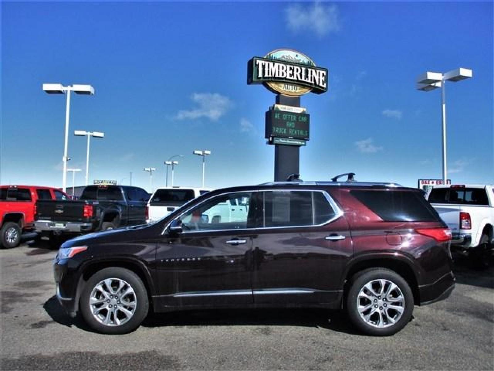 2020 PURPLE /GREY CHEVROLET TRAVERSE PREMIER (1GNEVKKW6LJ) with an 6 engine, Automatic transmission, located at 1580 E Lincoln Rd, Idaho Falls, ID, 83401, (208) 523-4000, 0.000000, 0.000000 - PERFECT CONDITION DARK PURPLE PAINT WITH PREMIER SILVER INTERIOR. NEW FIRESTONE TIRES. HEATED AND COOLED SEATS. HEATED STEERING WHEEL. REAR HEATED SEATS. COLLISION AVOIDANCE. DOUBLE SUNROOF. BOSE PREMIUM SURROUND. DRIVER MEMORY SEATS. WIRELESS CHARGING. REMOTE START. REMOTE LIFTGATE. LANE ASSIST. 4X - Photo #2
