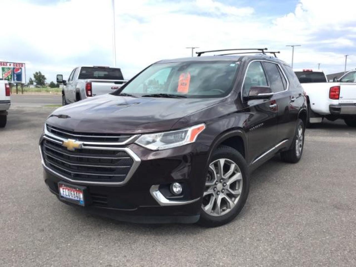 2020 Black Cherry Metallic /Jet Black/Dark Galvanized, leather Chevrolet Traverse Premier AWD (1GNEVKKW6LJ) with an 3.6L V6 DOHC 24V engine, 9-Speed Automatic transmission, located at 1235 N Woodruff Ave., Idaho Falls, 83401, (208) 523-1053, 43.507172, -112.000488 - Leather, 3rd row seating, rear entertainment, heated and cooled seats. **At Timberline Auto it is always easy to find a great deal on your next vehicle! Our experienced sales staff can help find the right vehicle that will fit your needs. Our knowledgeable finance department has options for almost a - Photo#1