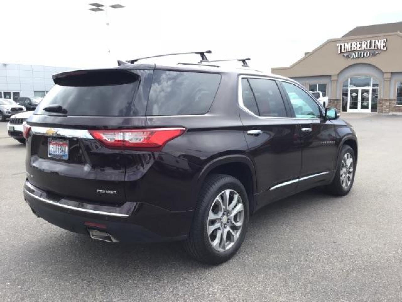 2020 Black Cherry Metallic /Jet Black/Dark Galvanized, leather Chevrolet Traverse Premier AWD (1GNEVKKW6LJ) with an 3.6L V6 DOHC 24V engine, 9-Speed Automatic transmission, located at 1235 N Woodruff Ave., Idaho Falls, 83401, (208) 523-1053, 43.507172, -112.000488 - Here's your new pre-owned 3rd row SUV with a lot of driver safety, comfort, and drivability options! Make loading up the family easy with the pass through seating in the second row or have all the cargo room you need when you lay down all the seats in the back! The exterior is a rare purple color an - Photo #5
