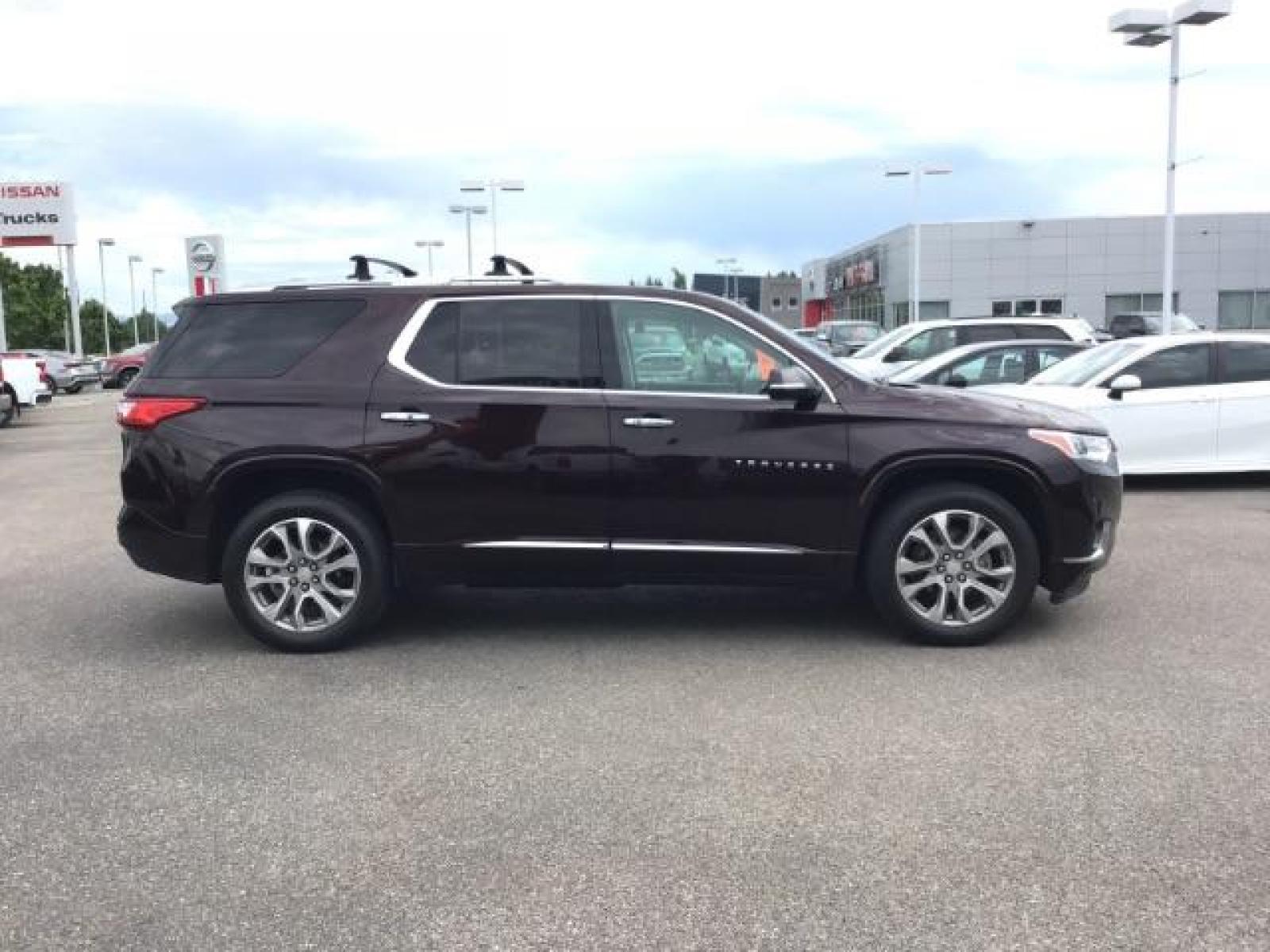 2020 Black Cherry Metallic /Jet Black/Dark Galvanized, leather Chevrolet Traverse Premier AWD (1GNEVKKW6LJ) with an 3.6L V6 DOHC 24V engine, 9-Speed Automatic transmission, located at 1235 N Woodruff Ave., Idaho Falls, 83401, (208) 523-1053, 43.507172, -112.000488 - Here's your new pre-owned 3rd row SUV with a lot of driver safety, comfort, and drivability options! Make loading up the family easy with the pass through seating in the second row or have all the cargo room you need when you lay down all the seats in the back! The exterior is a rare purple color an - Photo #6