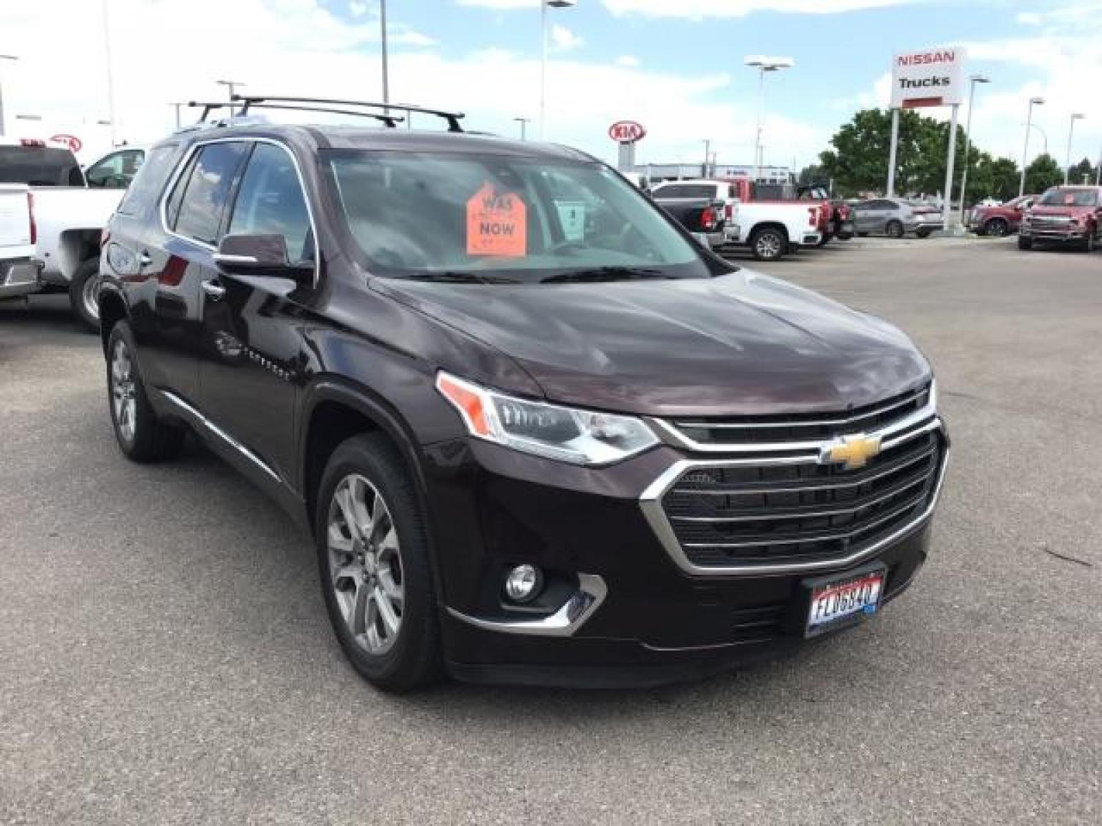 2020 Black Cherry Metallic /Jet Black/Dark Galvanized, leather Chevrolet Traverse Premier AWD (1GNEVKKW6LJ) with an 3.6L V6 DOHC 24V engine, 9-Speed Automatic transmission, located at 1235 N Woodruff Ave., Idaho Falls, 83401, (208) 523-1053, 43.507172, -112.000488 - Here's your new pre-owned 3rd row SUV with a lot of driver safety, comfort, and drivability options! Make loading up the family easy with the pass through seating in the second row or have all the cargo room you need when you lay down all the seats in the back! The exterior is a rare purple color an - Photo #7