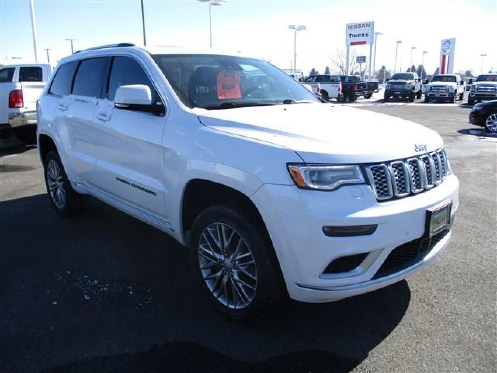 2018 WHITE /BLACK JEEP GRAND CHEROKEE SUMMIT (1C4RJFJTXJC) with an 8 engine, Automatic transmission, located at 1235 N Woodruff Ave., Idaho Falls, 83401, (208) 523-1053, 43.507172, -112.000488 - ADJUSTABLE RIDE HEIGHTH. FACTORY PREMIUM 20 INCH WHEELS. SLEEK COLOR MATCHED BUMPERS. SUMMIT PREMIUM LEATHER INTERIOR IN PERFECT CONDITION. HEATED AND COOLED SEATS. HEATED STEERING WHEEL. HEATED REAR SEATS. PARK ASSIST. LANE ASSIST. ECONOMY MODE. SPORT MODE. BLIND SPOT MINITOR. ADAPTIVE CRUISE CONTR - Photo #7