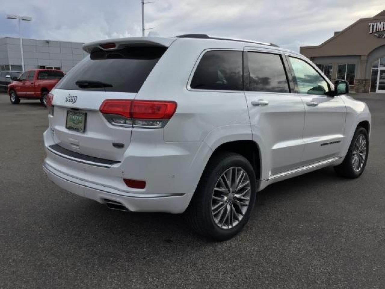 2018 Bright White Clear Coat /Black, leather Jeep Grand Cherokee Summit 4WD (1C4RJFJTXJC) with an 5.7L V8 OHV 16V engine, 8-Speed Automatic transmission, located at 1235 N Woodruff Ave., Idaho Falls, 83401, (208) 523-1053, 43.507172, -112.000488 - This later model Cherokee is equipped with adjustable ride height, factory 20 inch premium wheels, paint matched bumpers, SUMMIT premium leather interior that is in great shape, loads of comfort and safety options, terrain select, and a double sunroof! These Jeeps are in high demand and for a good r - Photo #5