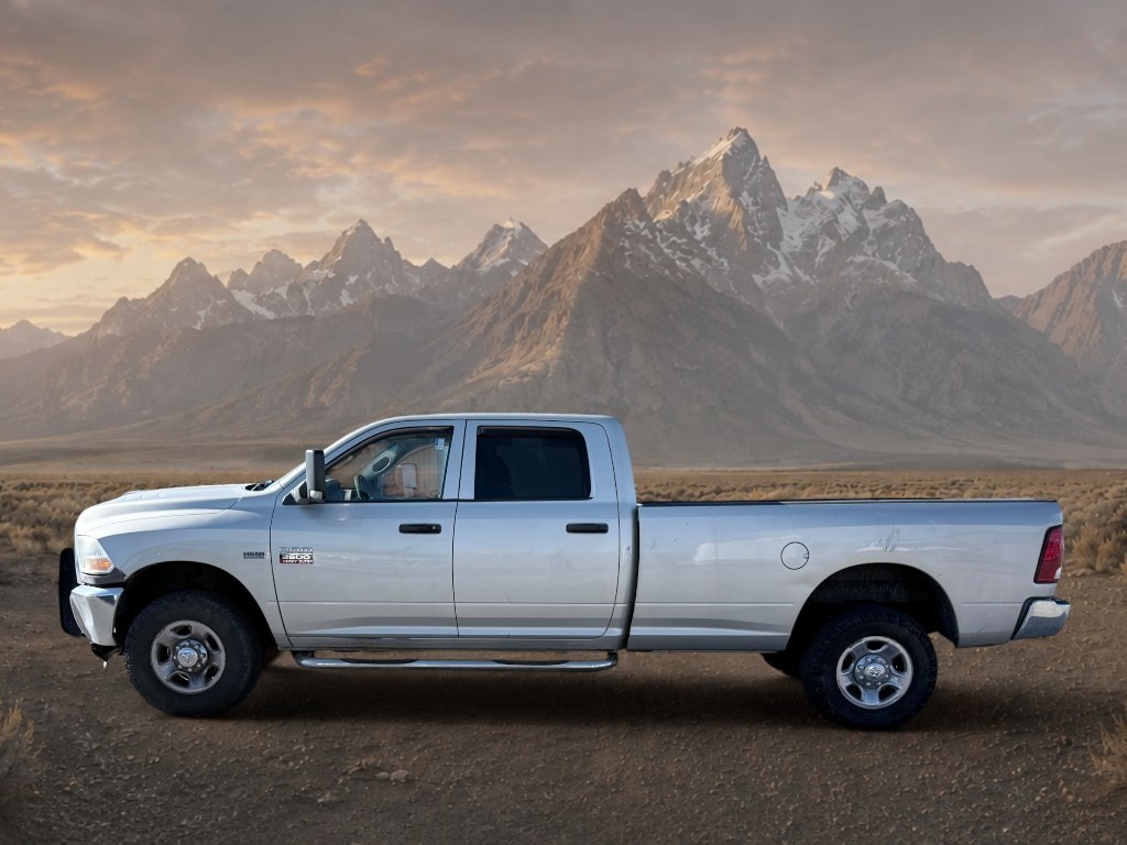 2010 Bright Silver Metallic Clearcoat /Dark Slate/Medium Graystone Dodge Ram Pickup ST (3D7TT2CTXAG) with an V8, 5.7L engine, 5-speed multi-speed automatic transmission, located at 1175 N Woodruff Ave, Idaho Falls, ID, 83401, 43.506901, -111.999657 - <b>Vehicle Details</b><br>Built for hard work and dependable performance, this pre-owned 2010 Dodge Ram Pickup 2500 ST is a strong choice for drivers who need serious capability in a rugged full-size truck. Equipped with 4WD and a V8 5.7L Gasoline engine, this Ram 2500 delivers the power and tractio- Photo#1