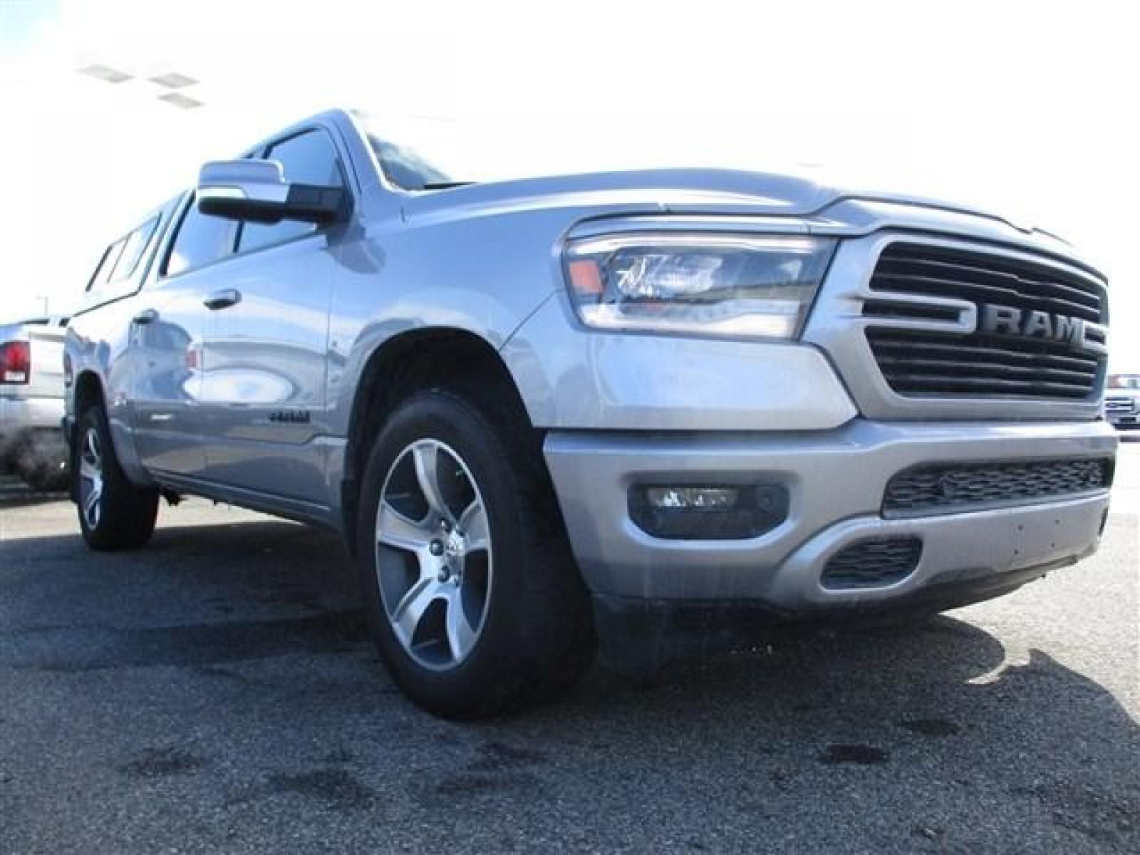2019 SILVER /BLACK RAM 1500 SPORT (1C6SRFLT3KN) with an 8 engine, Automatic transmission, located at 1580 E Lincoln Rd, Idaho Falls, ID, 83401, (208) 523-4000, 0.000000, 0.000000 - SUPER CLEAN, 100% STOCK! COLOR MATCHED BUMPERS. PAINTED TO MATCH CAMPER SHELL. FRONT AND REAR PARKING SENSORS. BACK UP CAMERA. TOW HAUL. TRAILER BRAKE. ON THE FLY 4WD SELECT. PEDAL ADJUSTMENT. REMOTE START. CLOTH/LEATHER COMPOSITE SEATS. HEATED SEATS. HEATED STEERING HWEEL. RAM SPORT 20 INCH WHEELS. - Photo #9