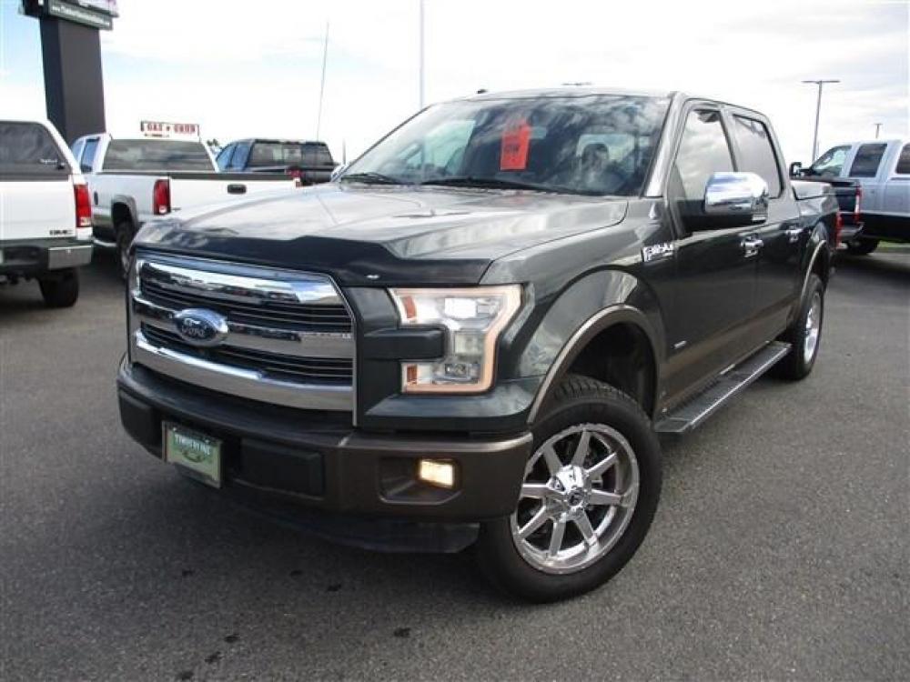 2015 GREEN /BLACK FORD F150 SUPERCREW LARIAT (1FTEW1EG2FK) with an 6 engine, Automatic transmission, located at 1580 E Lincoln Rd, Idaho Falls, ID, 83401, (208) 523-4000, 0.000000, 0.000000 - Photo #1