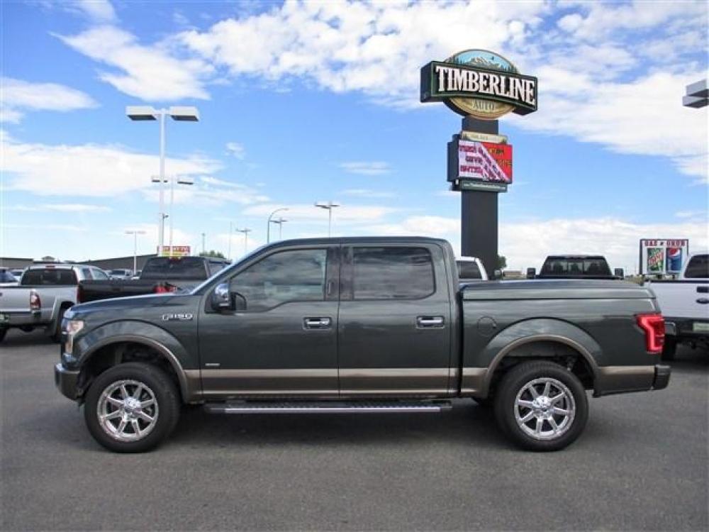 2015 GREEN /BLACK FORD F150 SUPERCREW LARIAT (1FTEW1EG2FK) with an 6 engine, Automatic transmission, located at 1580 E Lincoln Rd, Idaho Falls, ID, 83401, (208) 523-4000, 0.000000, 0.000000 - Photo #2