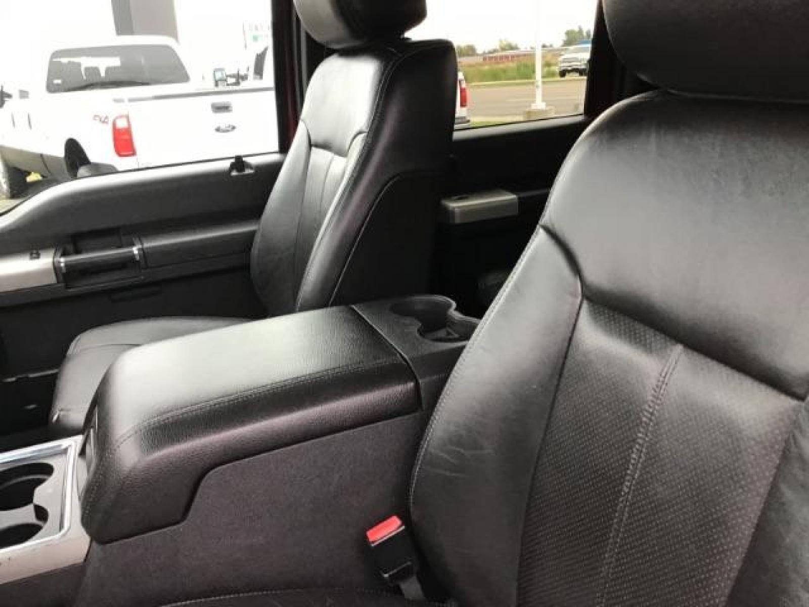 2012 MAROON /Black Leather Interior Ford F-350 SD Lariat Crew Cab 4WD (1FT8W3BTXCE) with an 6.7L V8 OHV 16V DIESEL engine, 6-Speed Automatic transmission, located at 1235 N Woodruff Ave., Idaho Falls, 83401, (208) 523-1053, 43.507172, -112.000488 - Photo #9