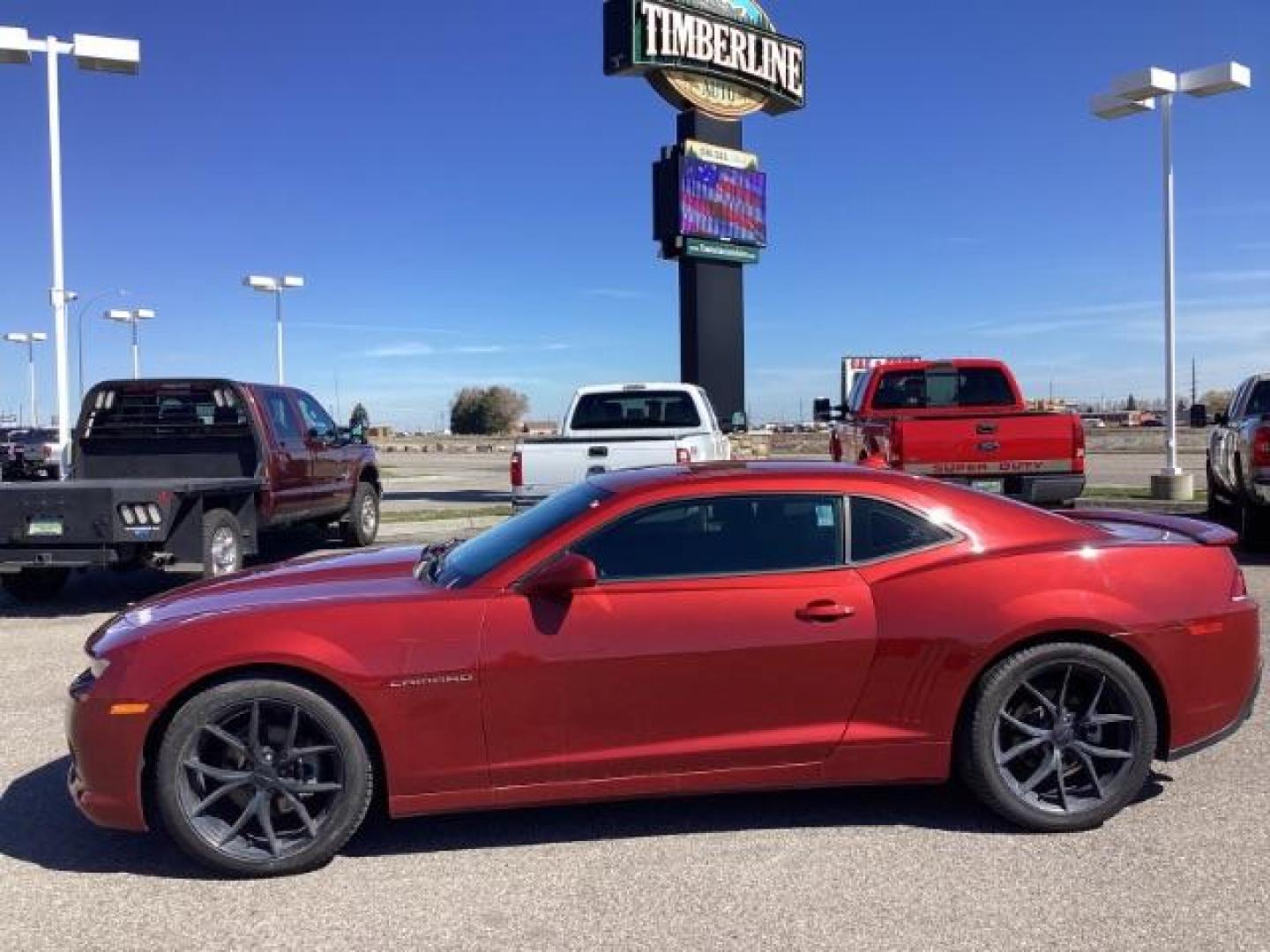 2015 Red Rock Metallic /Black Chevrolet Camaro 1LT Coupe (2G1FD1E31F9) with an 3.6L V6 DOHC 24V FFV engine, 6-Speed Automatic transmission, located at 1235 N Woodruff Ave., Idaho Falls, 83401, (208) 523-1053, 43.507172, -112.000488 - The 2015 Chevrolet Camaro V6 offers a blend of performance, style, and features. While it may not have all the high-performance features of the V8 models, it still provides an exhilarating driving experience. Here are some key features you might find on a 2015 Chevy Camaro V6: 3.6-Liter V6 Engine: - Photo#1