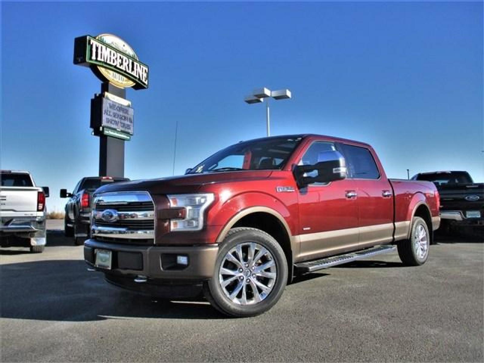2015 MAROON FORD F150 SUPERCREW (1FTFW1EG4FF) with an 6 engine, Automatic transmission, located at 1580 E Lincoln Rd, Idaho Falls, ID, 83401, (208) 523-4000, 0.000000, 0.000000 - REALLY RARE TWO TONE PAINT ON THIS FX4 F150 ECOBOOST! WE'VE GOT BRAND NEW KHUMO VENTURE AT3 TIRES ON THE WAY FOR IT. ITS GOT A SPRAY IN BED LINER AND A SOFT TUXEDO TONNEAU COVER. COMES WITH FORD'S FACTORY RUNNING BOARDS. IT HAS THE SOFT DROP TAILGATE WITH THE STEP INSIDE. HAS FULL SIZED WEATHER TECH - Photo #0