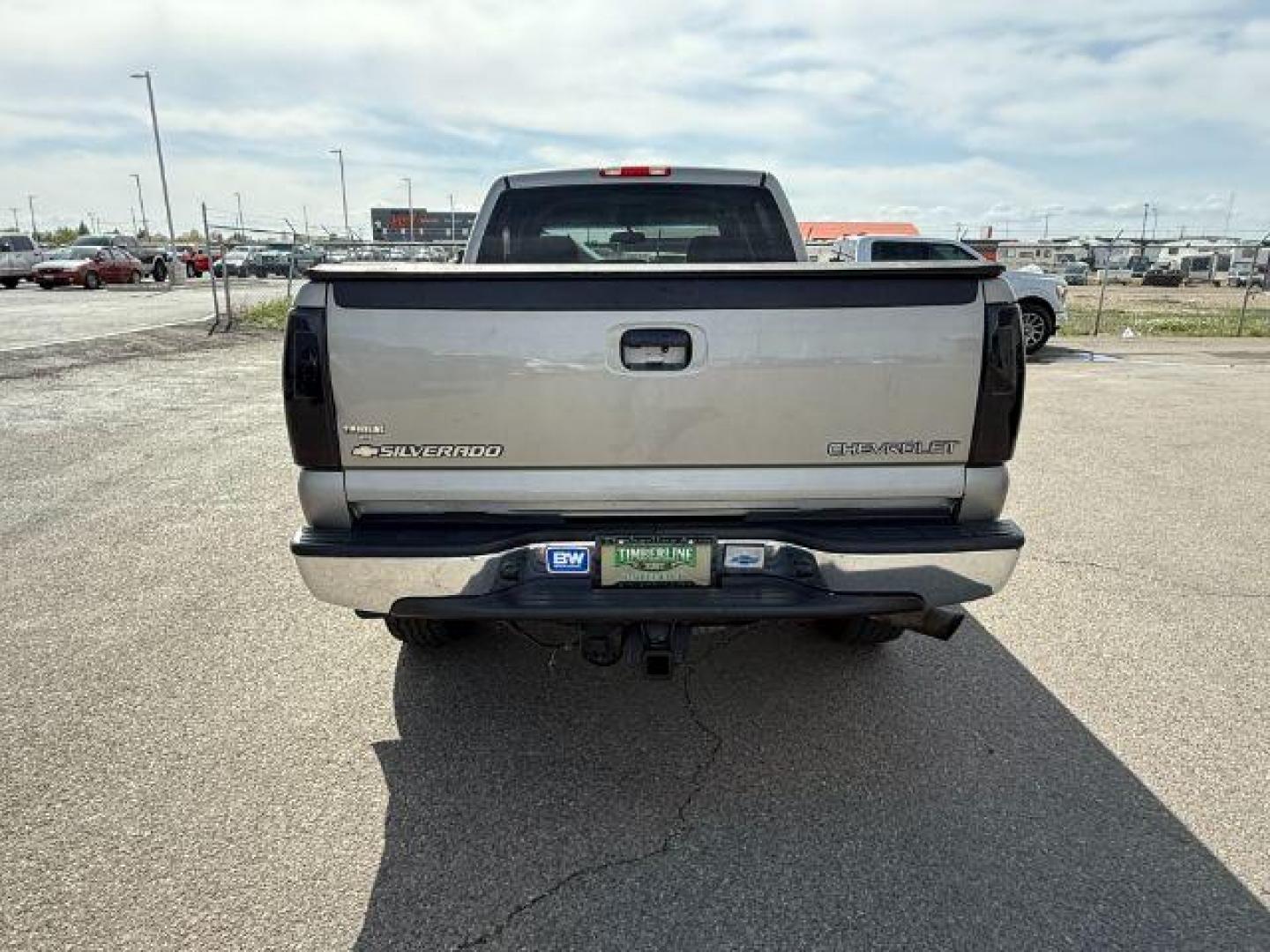 2003 Light Pewter Metallic /Dark Charcoal Cloth Interior Chevrolet Silverado 2500HD LS Crew Cab Short Bed 4WD (1GCHK23183F) with an 6.6L V8 OHV 32V TURBO DIESEL engine, 5-Speed Automatic transmission, located at 1235 N Woodruff Ave., Idaho Falls, 83401, (208) 523-1053, 43.507172, -112.000488 - At Timberline Auto, finding a great deal on your next vehicle is always easy! Our experienced sales staff's goal is to help find you the right vehicle at the right price! Our knowledgeable finance department has options for almost any credit score. We offer extended service contract options to prote - Photo#3