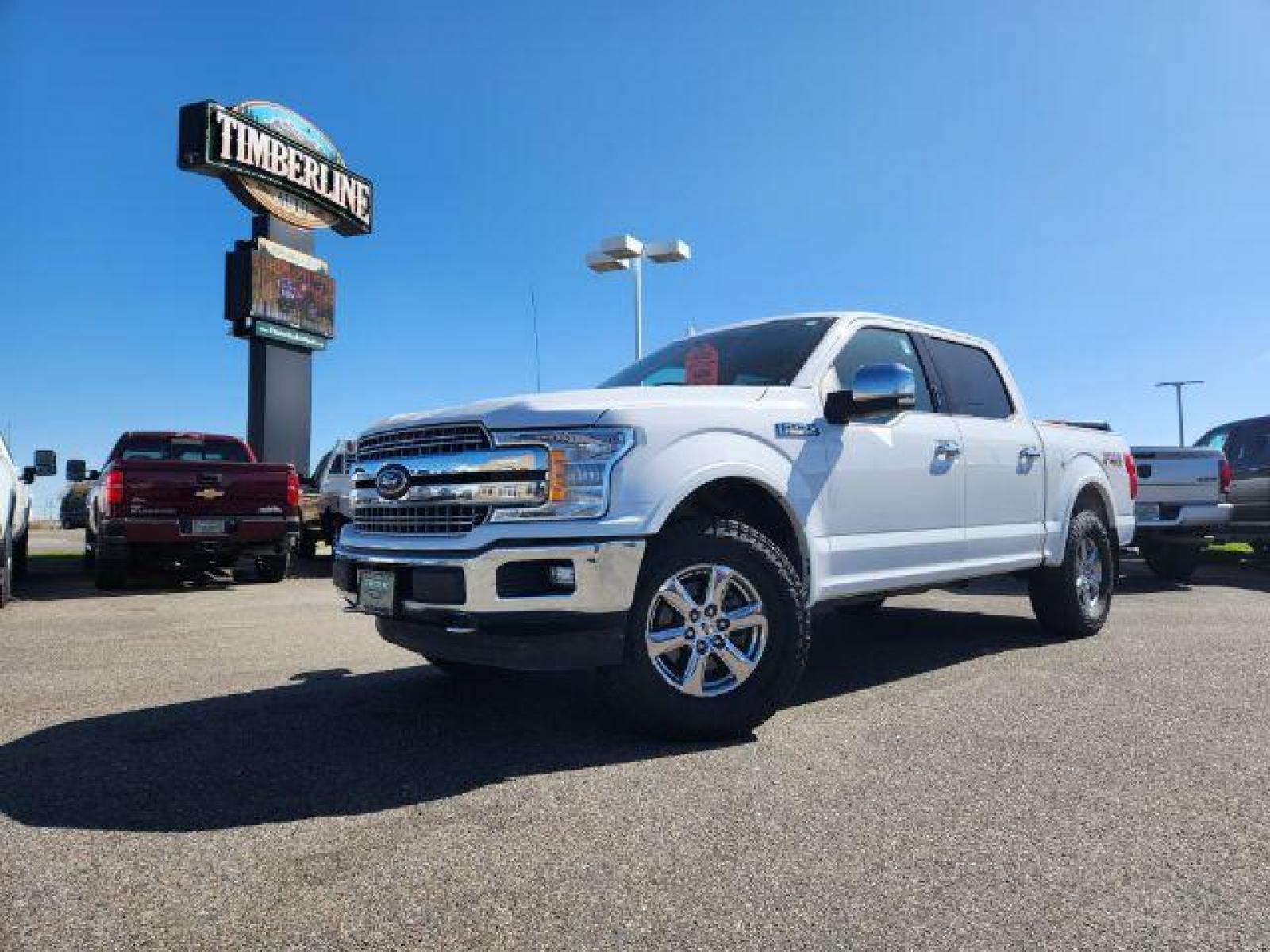 2018 White Platinum Metallic Tri-Coat /Medium Earth Gray, leather Ford F-150 Lariat SuperCrew 6.5-ft. Bed 4WD (1FTEW1EG1JK) with an 3.5L V6 TURBO engine, Automatic transmission, located at 1235 N Woodruff Ave., Idaho Falls, 83401, (208) 523-1053, 43.507172, -112.000488 - The 3.5L EcoBoost is an absolute powerhouse with 375 Horsepower, 470 torque, and a max towing capacity of 14,000lbs! This truck and all its power can still achieve up to 17 MPG in town and up to 23 MPG out on the highway! Not only is it strong and efficient, but it also very comfortable with its 6 l - Photo #0