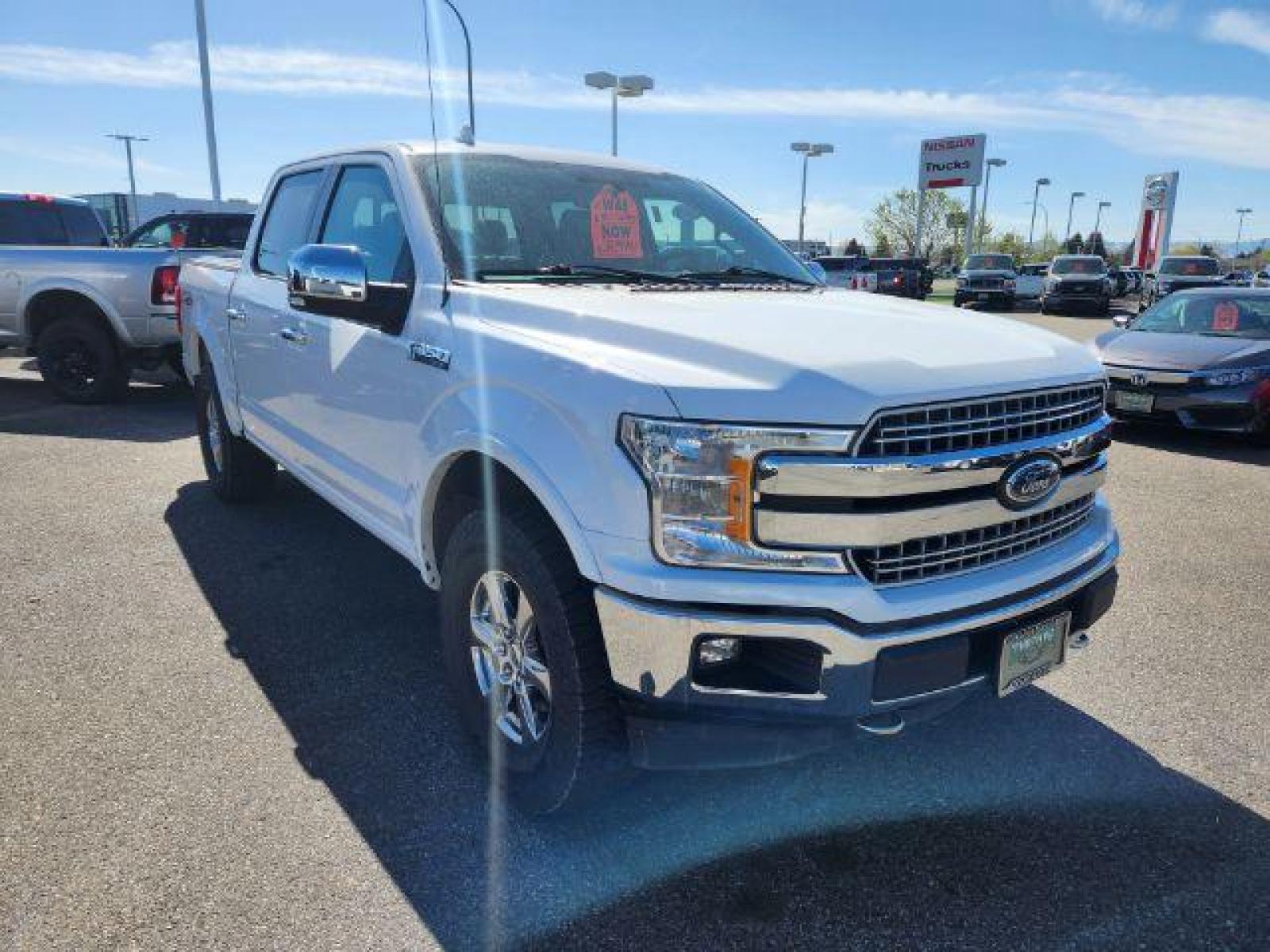 2018 White Platinum Metallic Tri-Coat /Medium Earth Gray, leather Ford F-150 Lariat SuperCrew 6.5-ft. Bed 4WD (1FTEW1EG1JK) with an 3.5L V6 TURBO engine, Automatic transmission, located at 1235 N Woodruff Ave., Idaho Falls, 83401, (208) 523-1053, 43.507172, -112.000488 - The 3.5L EcoBoost is an absolute powerhouse with 375 Horsepower, 470 torque, and a max towing capacity of 14,000lbs! This truck and all its power can still achieve up to 17 MPG in town and up to 23 MPG out on the highway! Not only is it strong and efficient, but it also very comfortable with its 6 l - Photo #7
