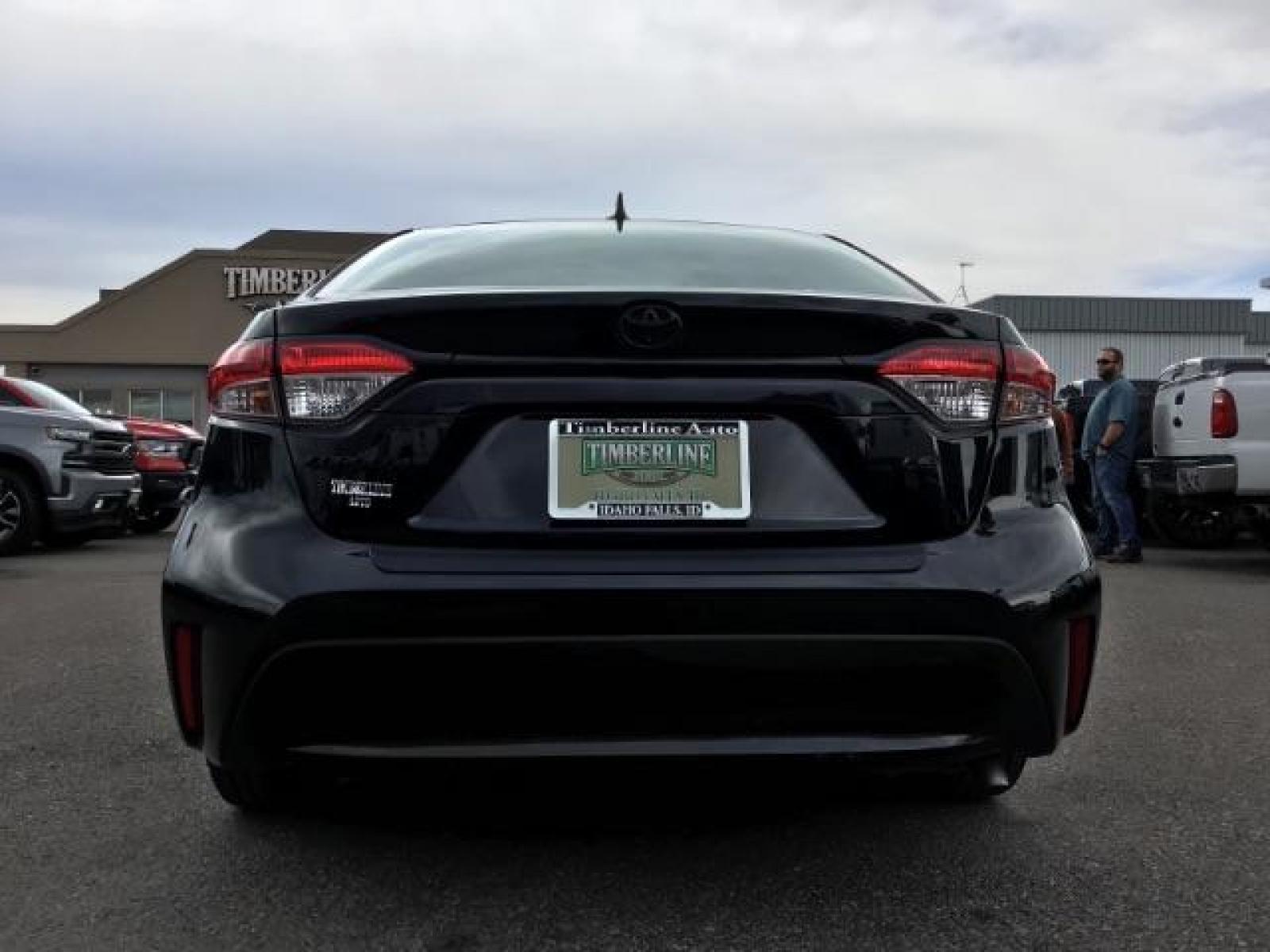 2021 BLACK /Black, cloth Toyota Corolla LE (5YFEPMAE1MP) with an 1.8L L4 DOHC 16V engine, Automatic transmission, located at 1235 N Woodruff Ave., Idaho Falls, 83401, (208) 523-1053, 43.507172, -112.000488 - Photo #2