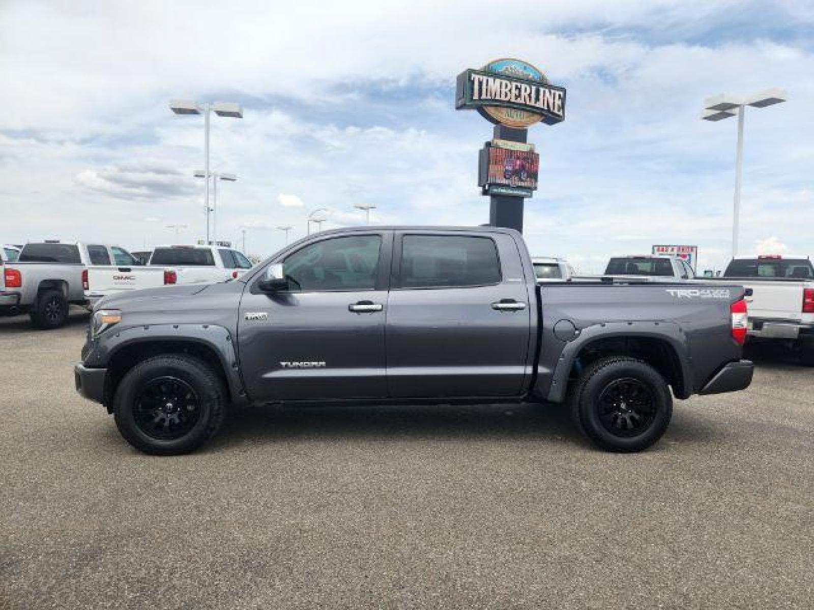 2021 Magnetic Gray Metallic /Black, leather Toyota Tundra Limited 5.7L CrewMax 4WD (5TFHY5F18MX) with an 5.7L V8 DOHC 32V engine, Automatic transmission, located at 1235 N Woodruff Ave., Idaho Falls, 83401, (208) 523-1053, 43.507172, -112.000488 - This is one loaded up 2021 Toyota Tundra!! The LIMITED package offers JBL premium sound, remote start, heated seats, blind spot monitors, lane assist, front collision avoidance, power running boards, and so much more! The Tundra CrewMax has massive amounts of leg room and storage room. Your new pre- - Photo #2